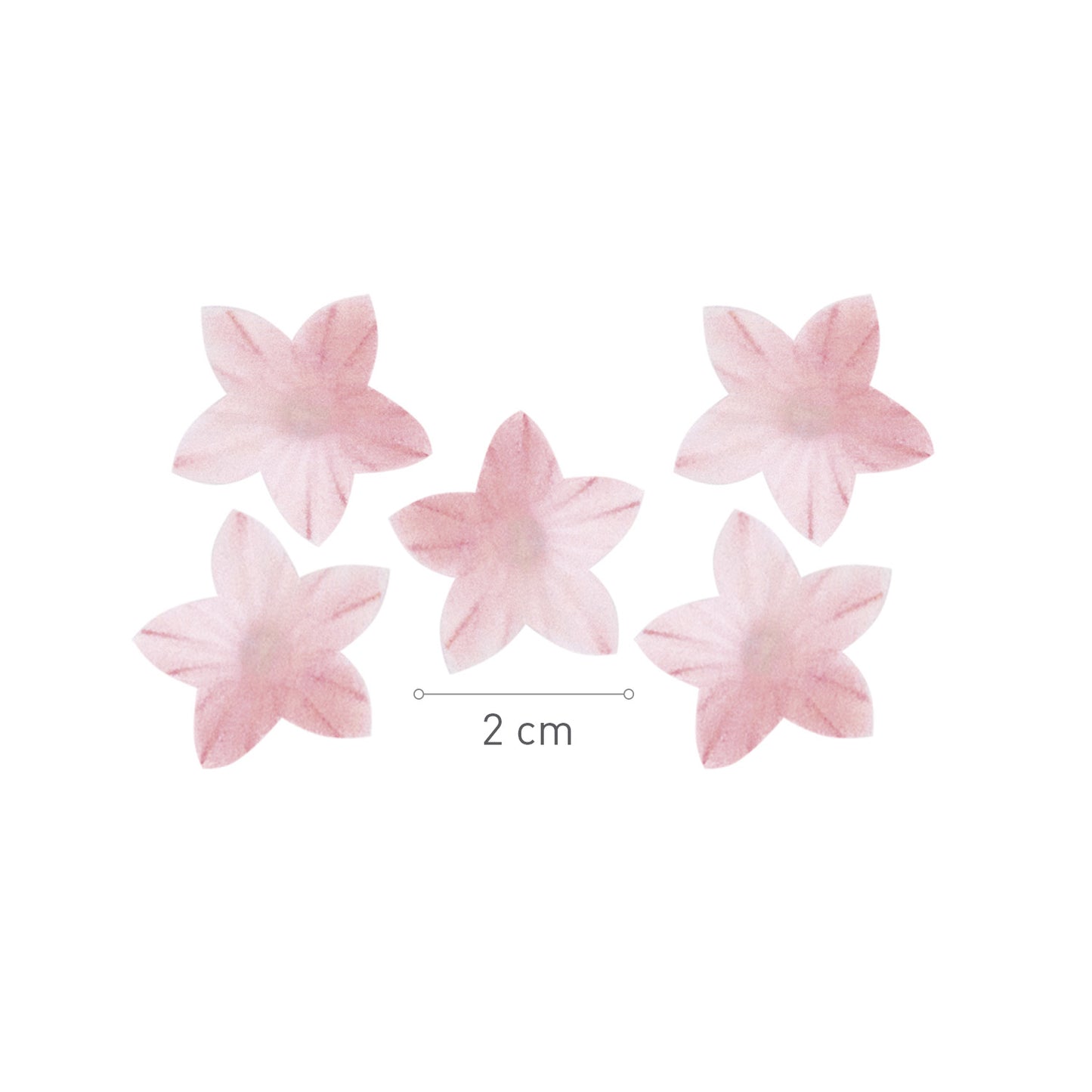 MINI FLOR DE OBLEA COLOR ROSA Ø 2CM