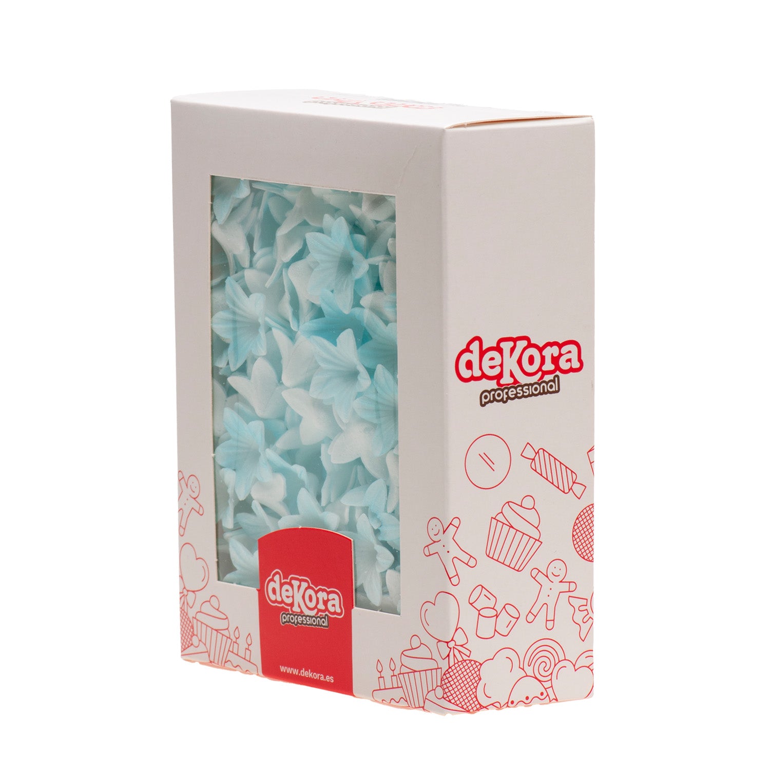 MINI FLOR DE OBLEA COLOR AZUL Ø 2CM