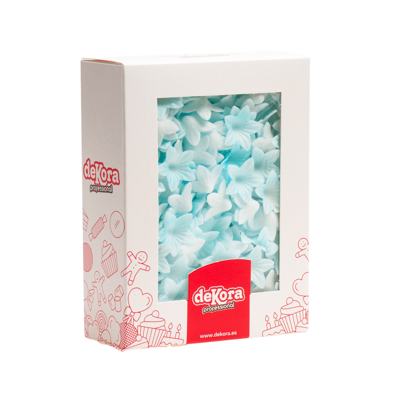 MINI FLOR DE OBLEA COLOR AZUL Ø 2CM