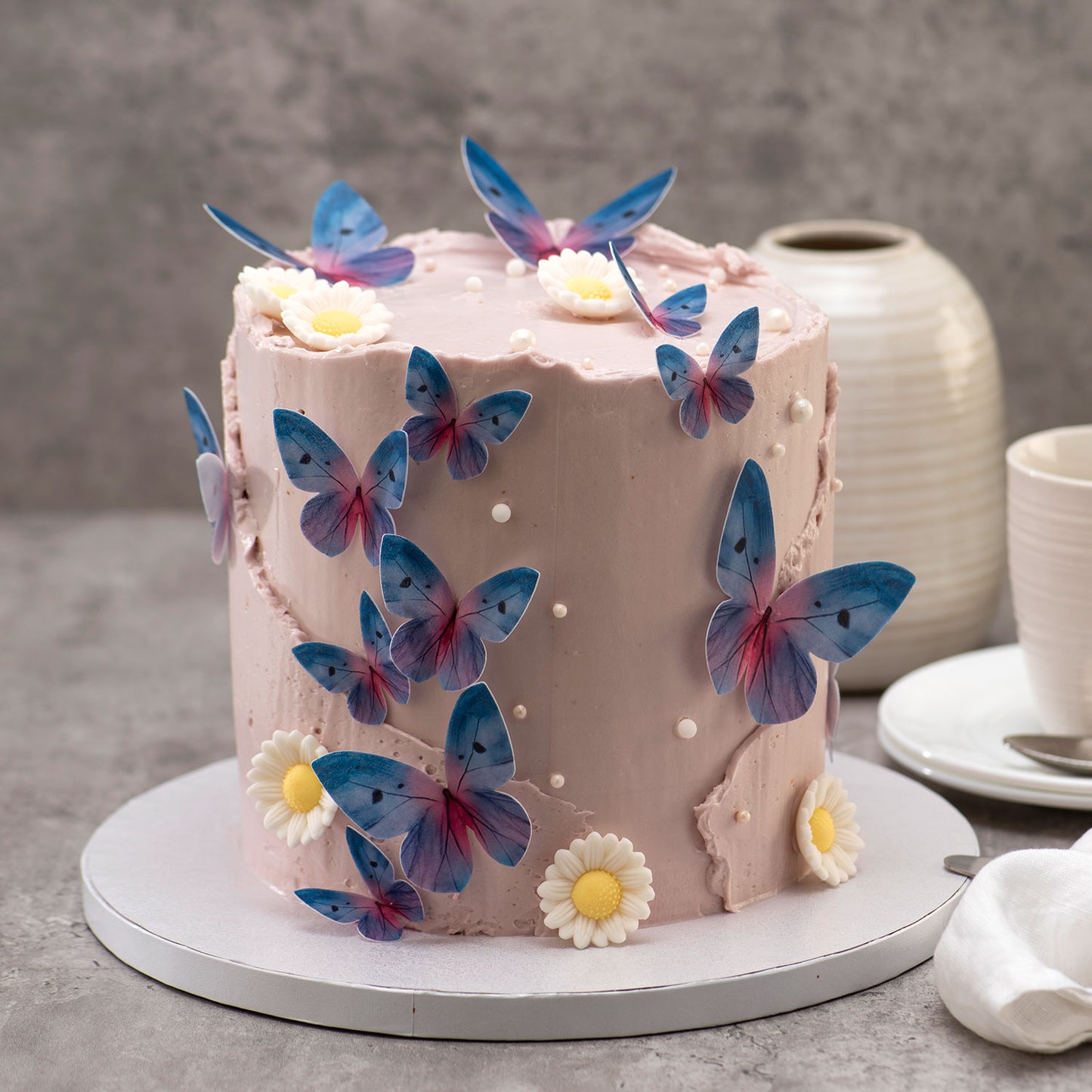 MARIPOSAS DE OBLEA TONOS AZULES 3-6CM