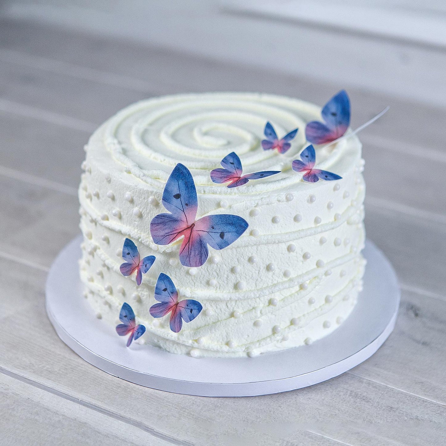 MARIPOSAS DE OBLEA TONOS AZULES 3-6CM