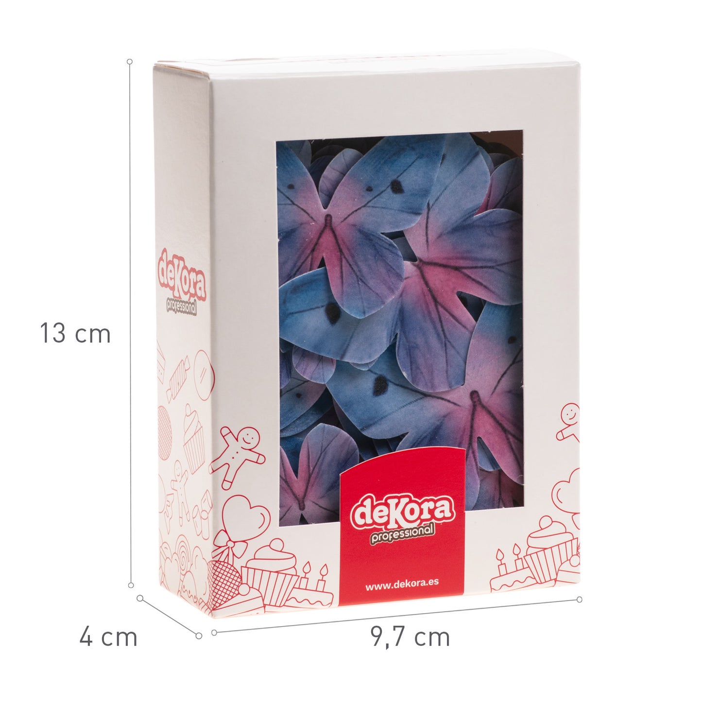 MARIPOSAS DE OBLEA TONOS AZULES 3-6CM