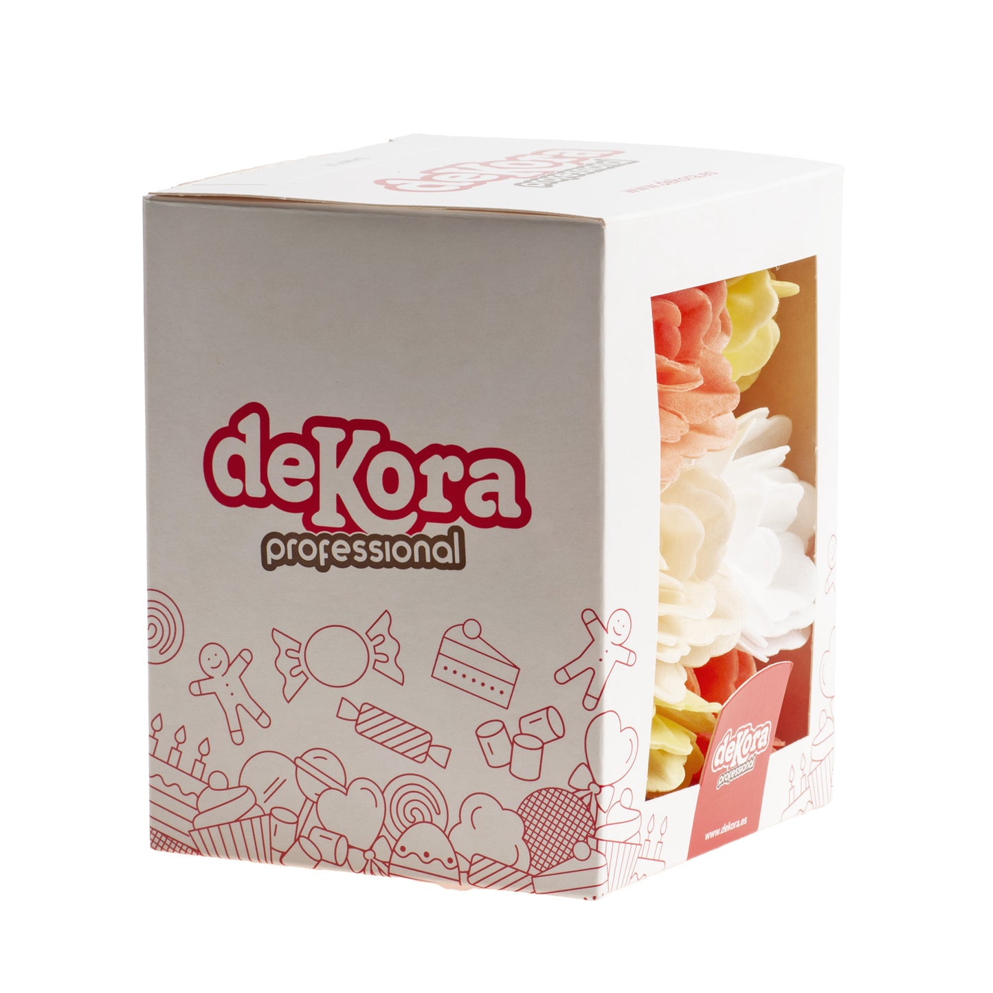 CAJA DE 15 ROSAS DE OBLEA OTOÑO COLORES SURTIDOS Ø 7CM