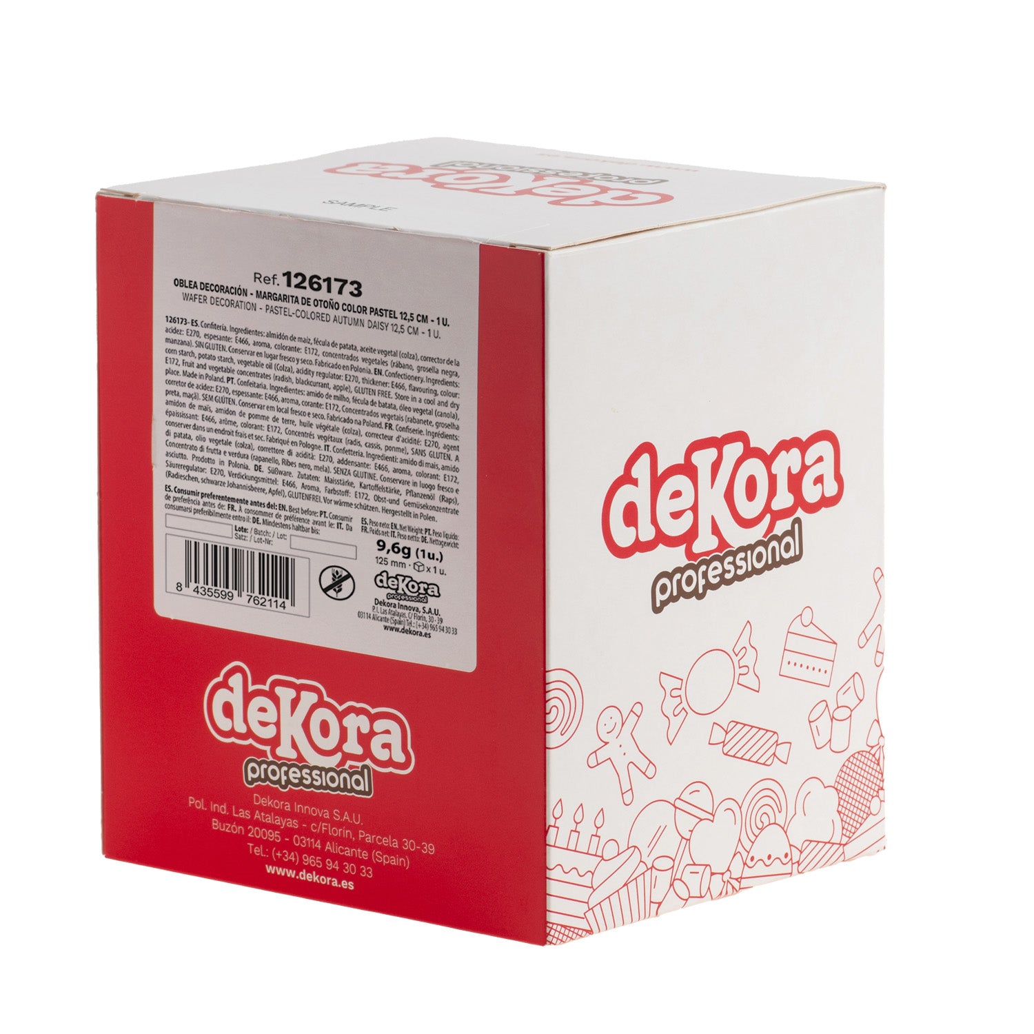 FLOR OTOÑO GIGANTE OBLEA COLOR PASTEL Ø 12.5CM