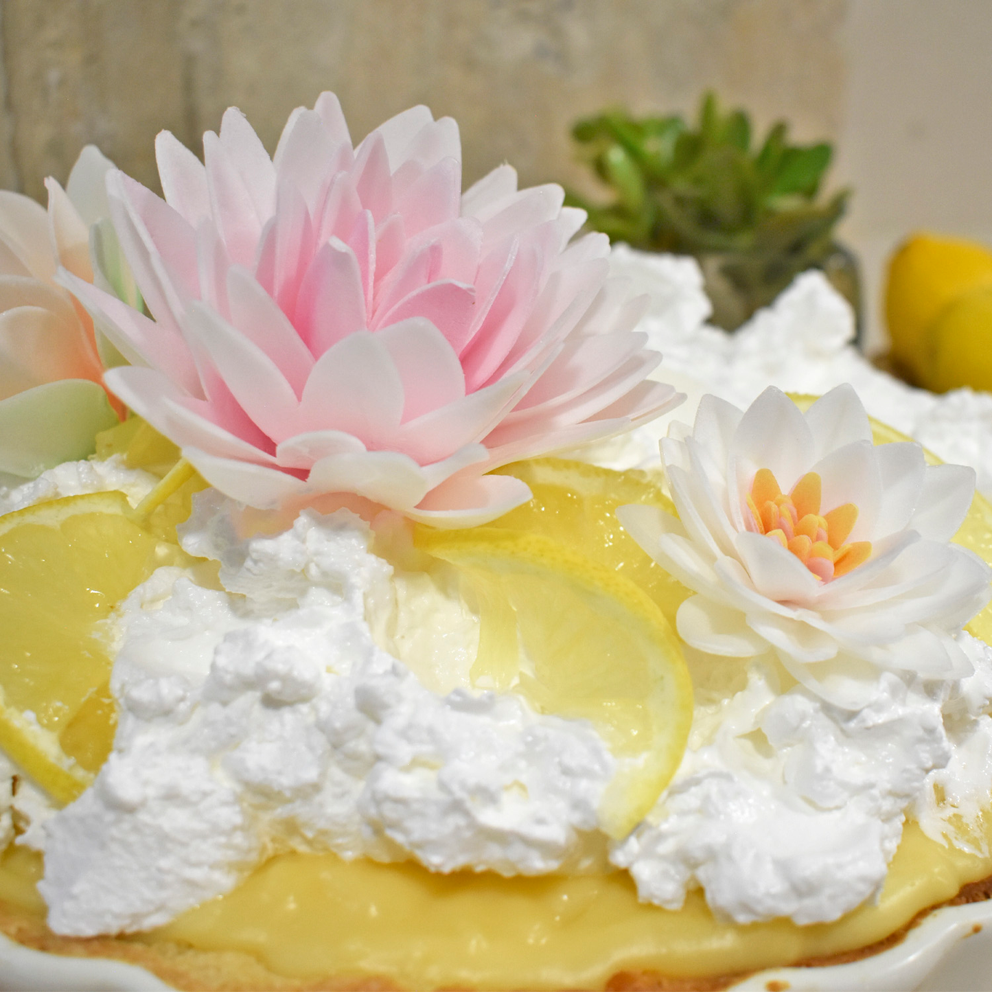 FLOR OTOÑO GIGANTE OBLEA COLOR ROSADO Ø 12.5CM