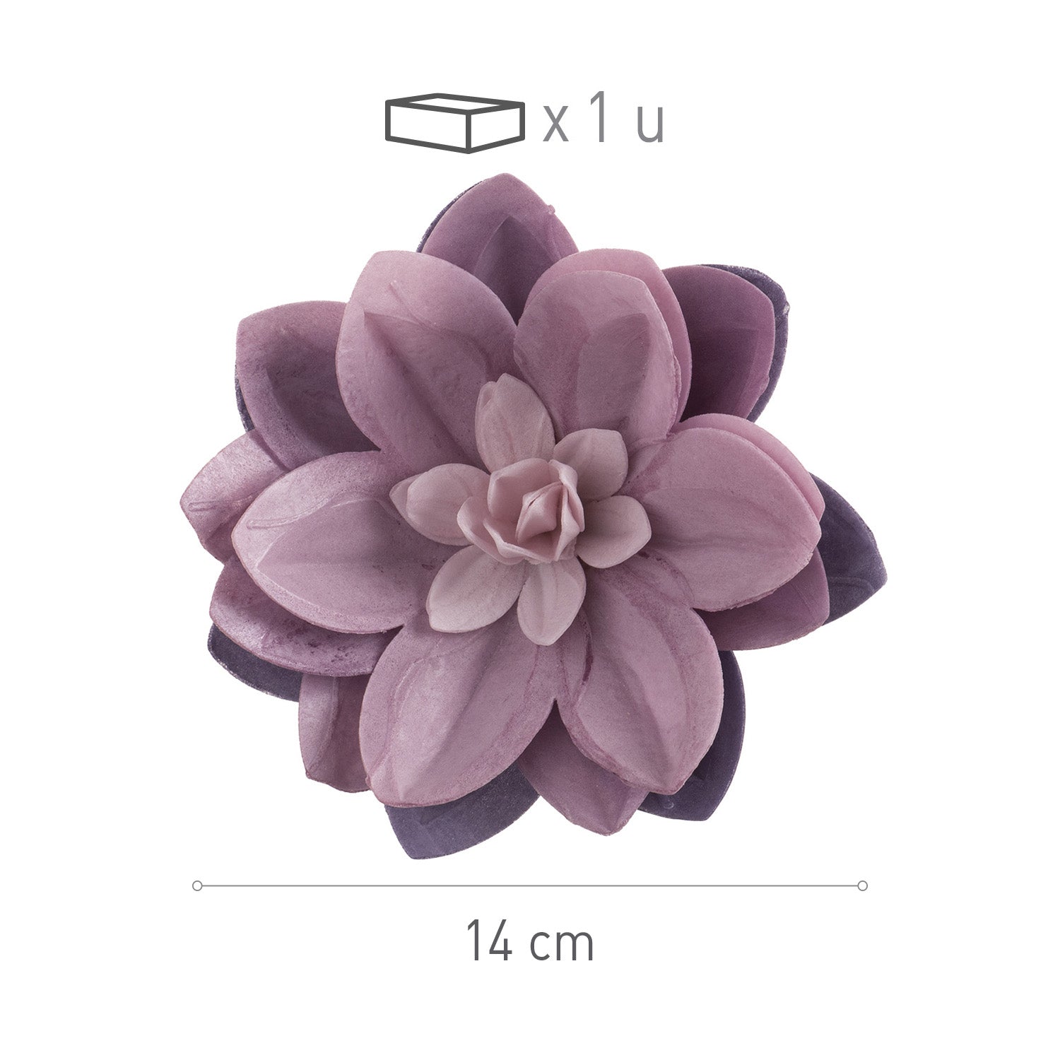 CIALDA DI NINFEA COLORE LILLA 14CM