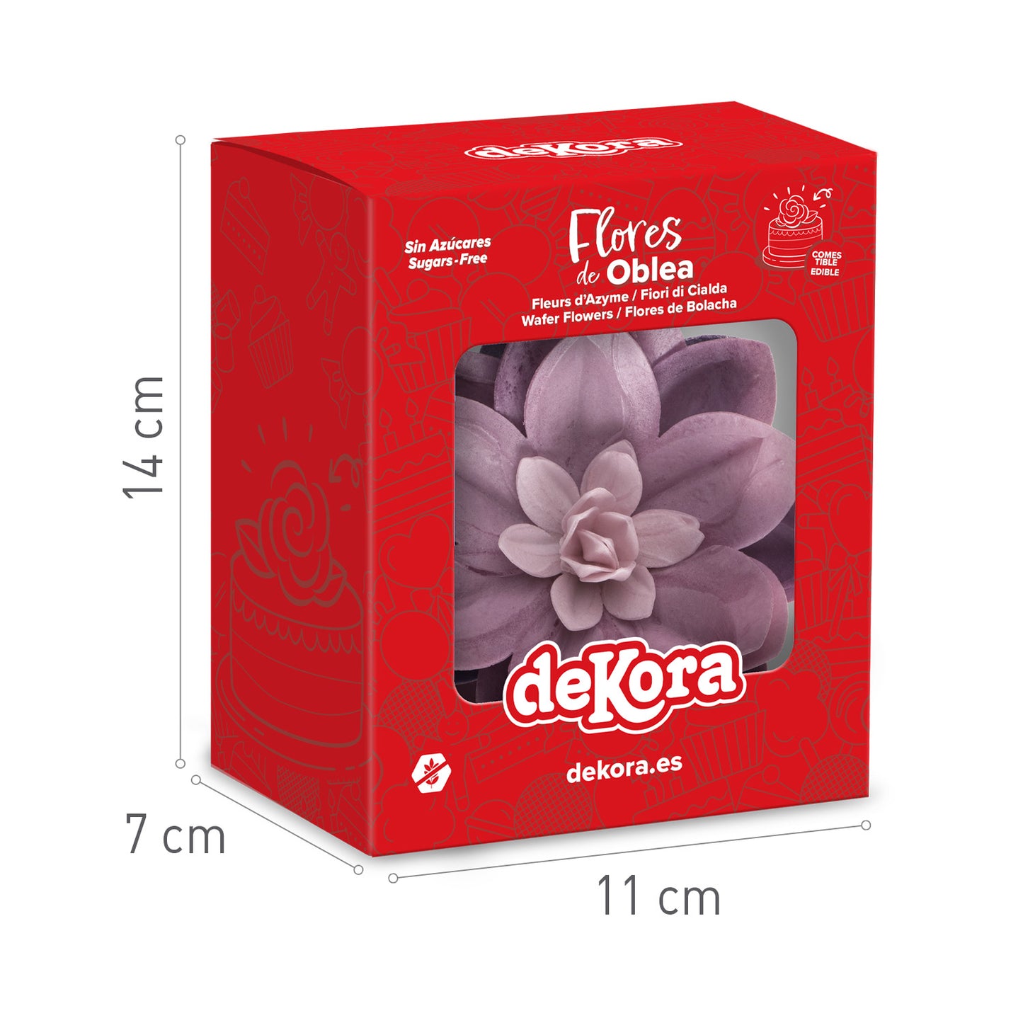 CIALDA DI NINFEA COLORE LILLA 14CM