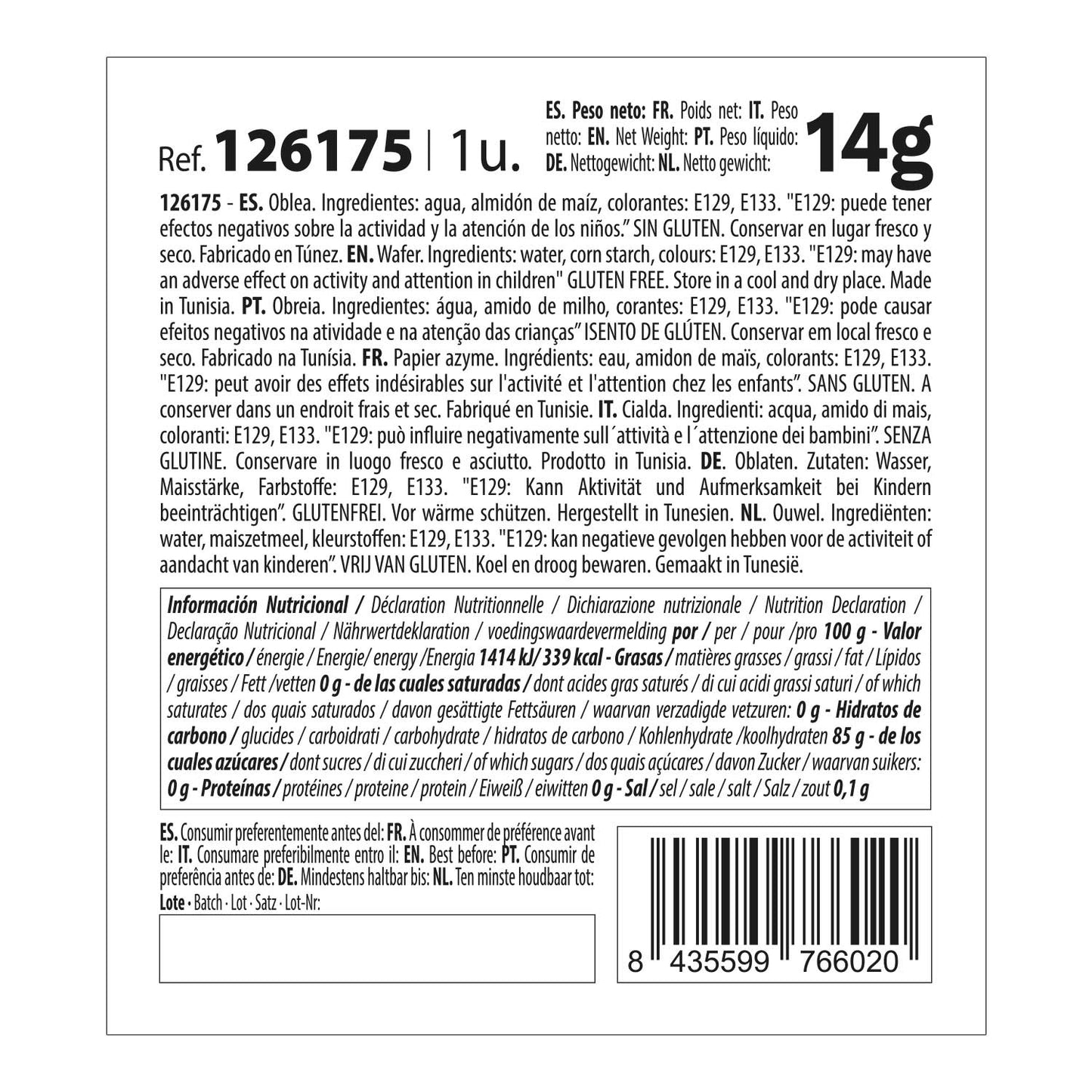 NENÚFAR WAFER COR LILÁS 14CM