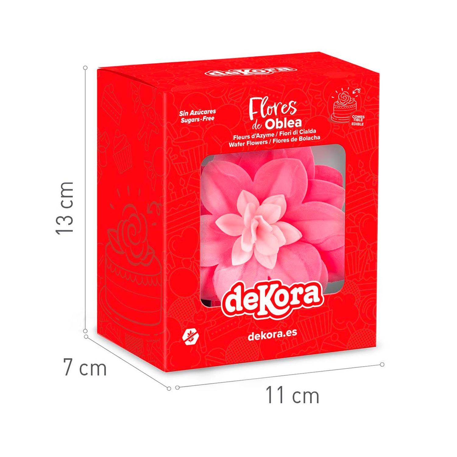 CIALDA DI NINFEA COLORE ROSA 14CM