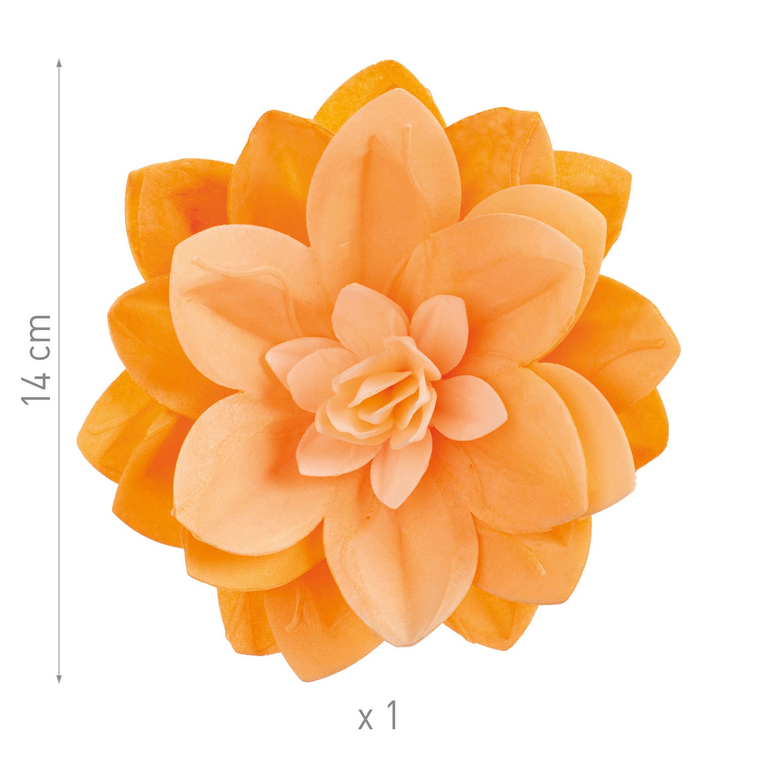 NENÚFAR WAFER COR LARANJA 14CM