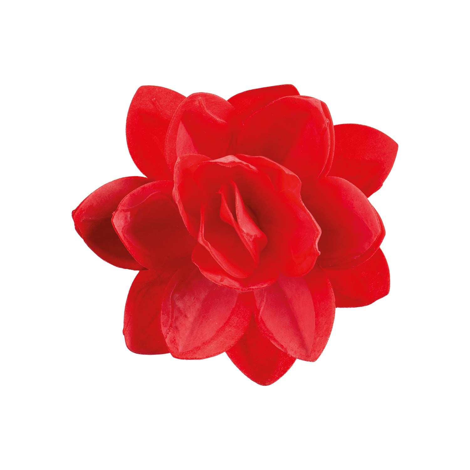 FLEUR DE GAUFRETTE ROUGE 13CM