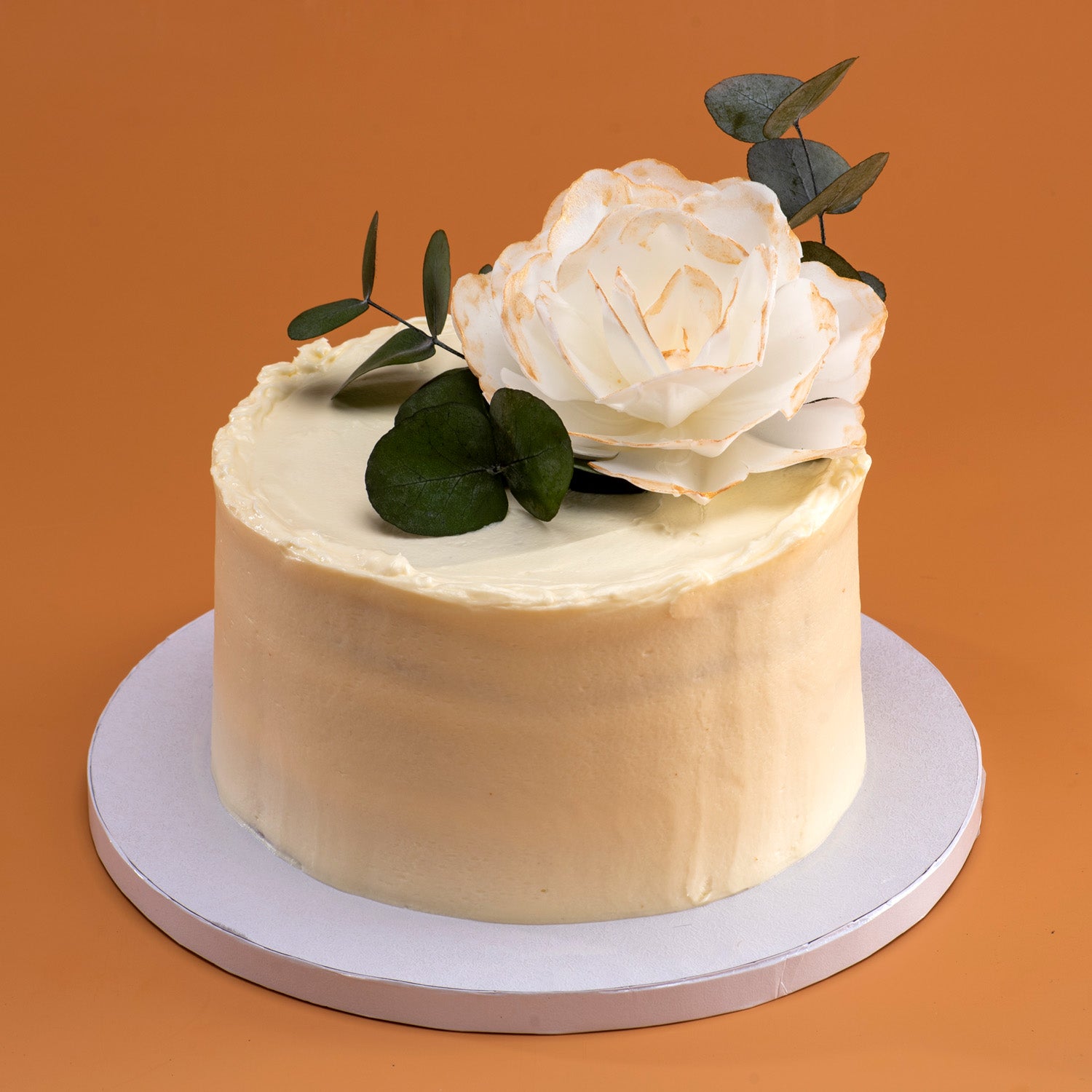 BOLACHA ARTÍSTICA ROSA COR DOURADA 12CM