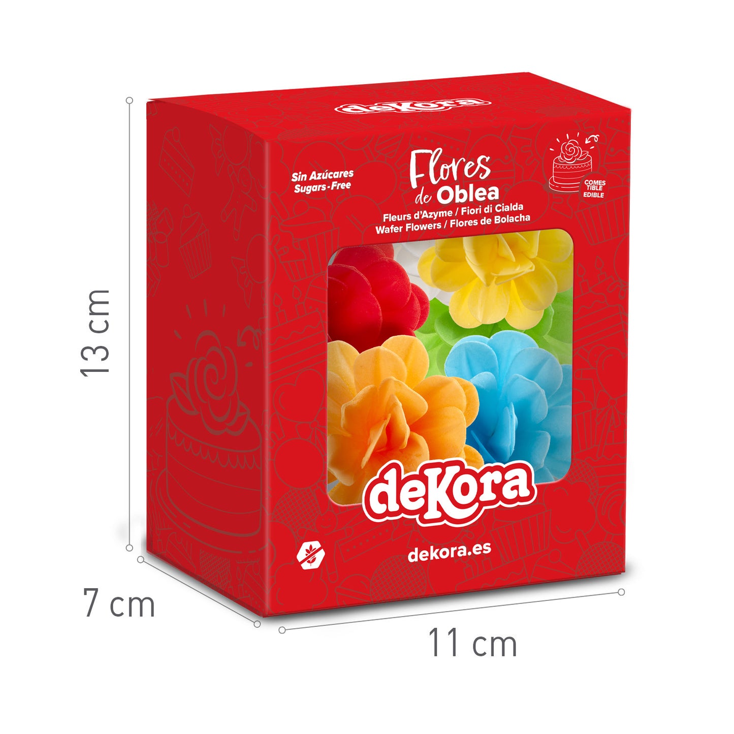 ROSAS DE CORES SORTIDAS 7CM