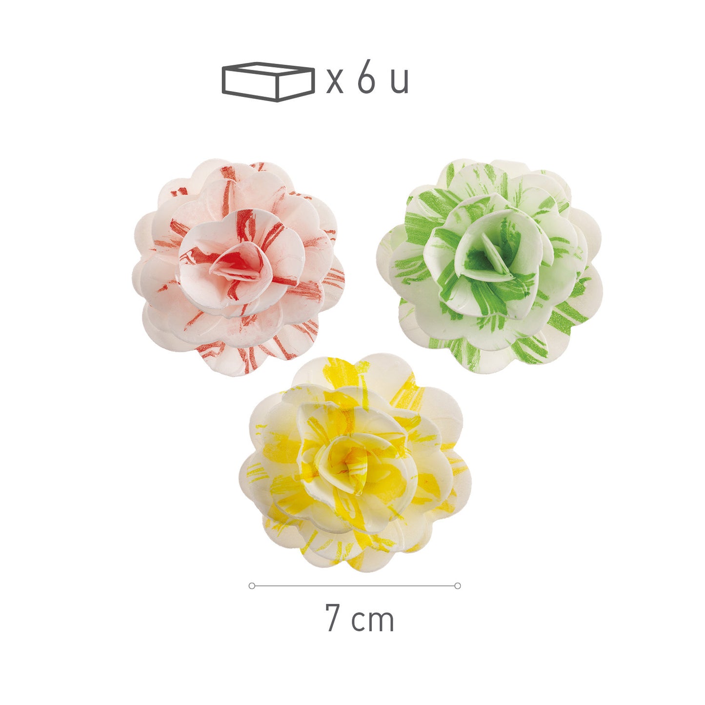 ROSA DE BOLACHA ARTÍSTICA 7CM