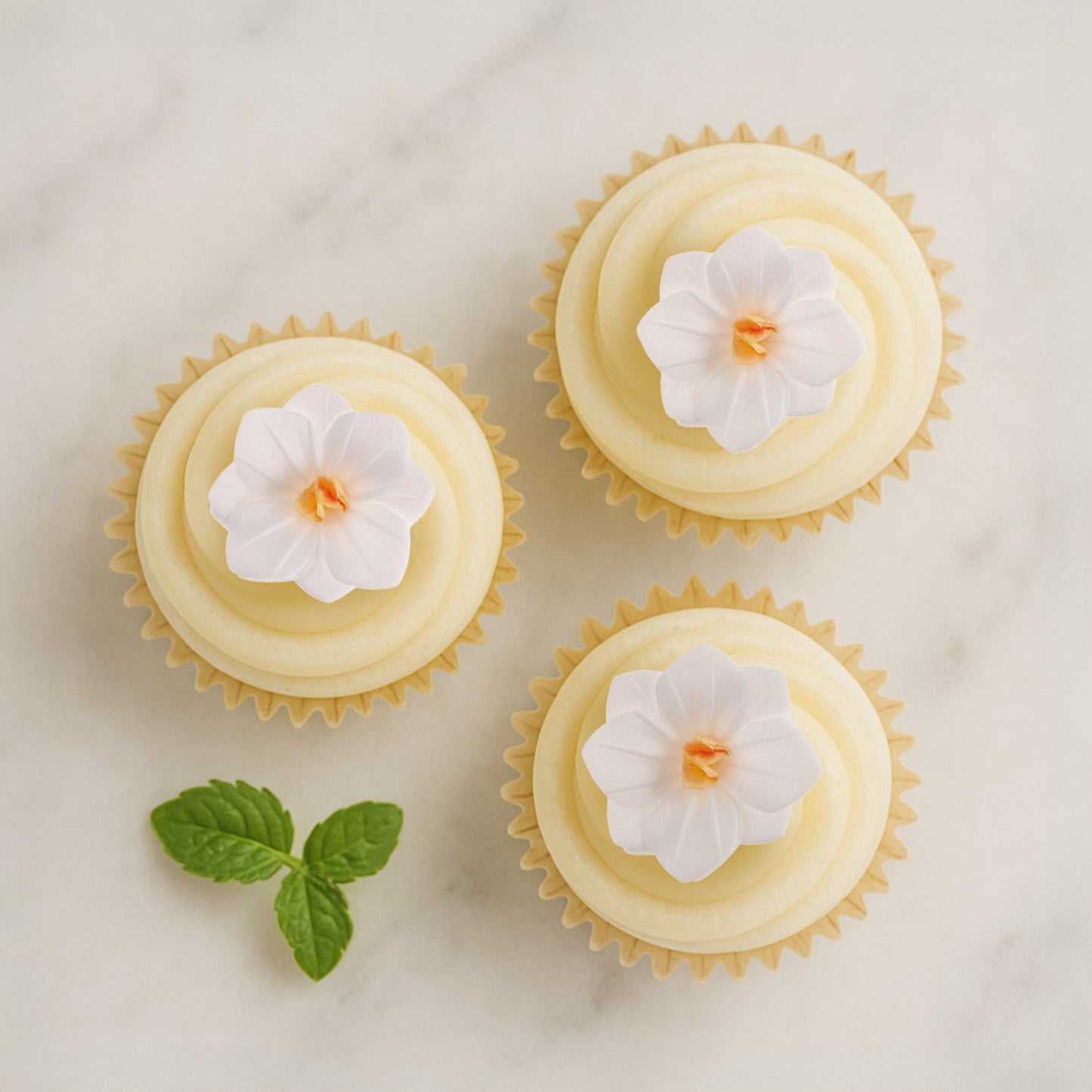 FLEURS EN AZYME BLANCHES 4CM