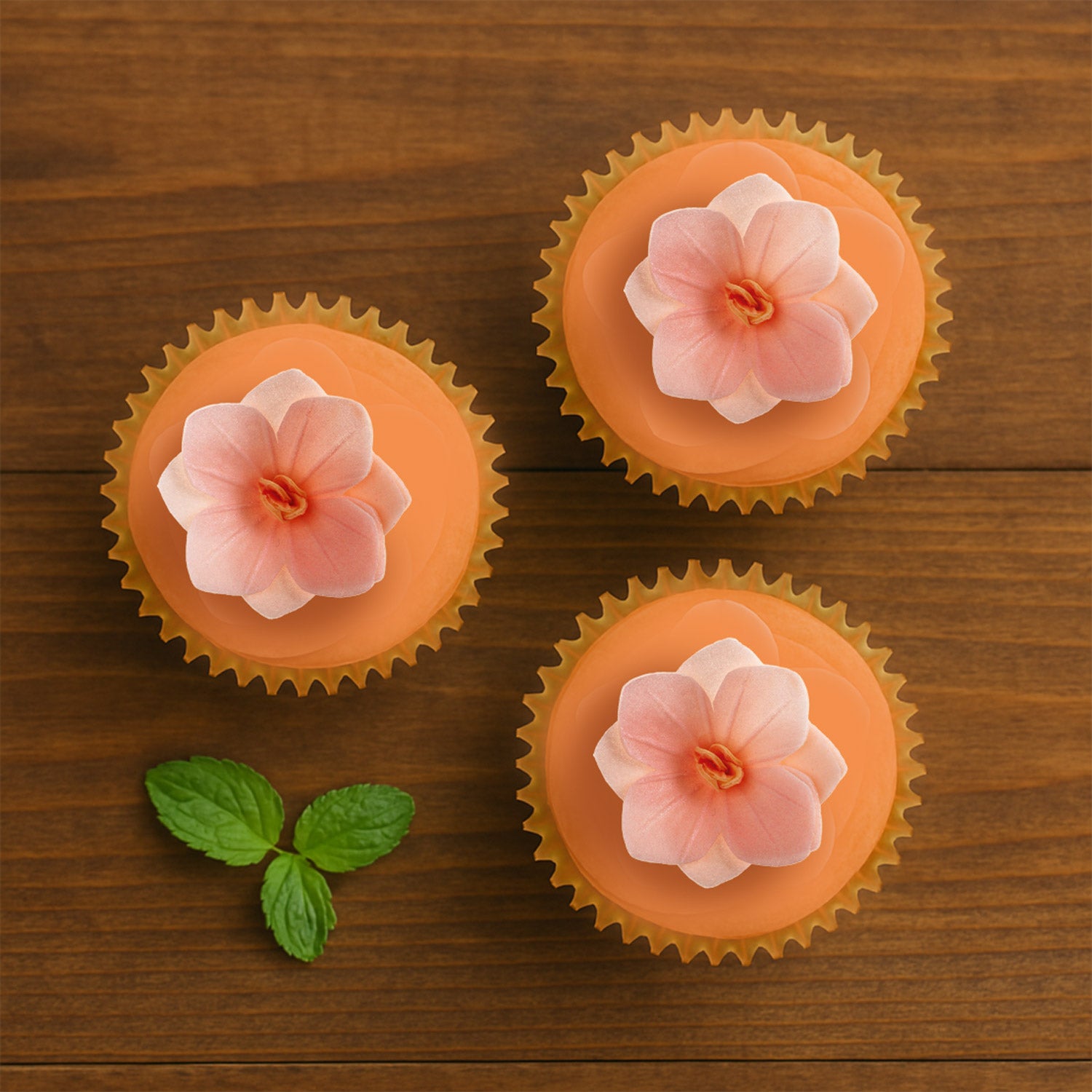 FLORES DE HÓSTIA COR-DE-ROSA CLARO 4CM