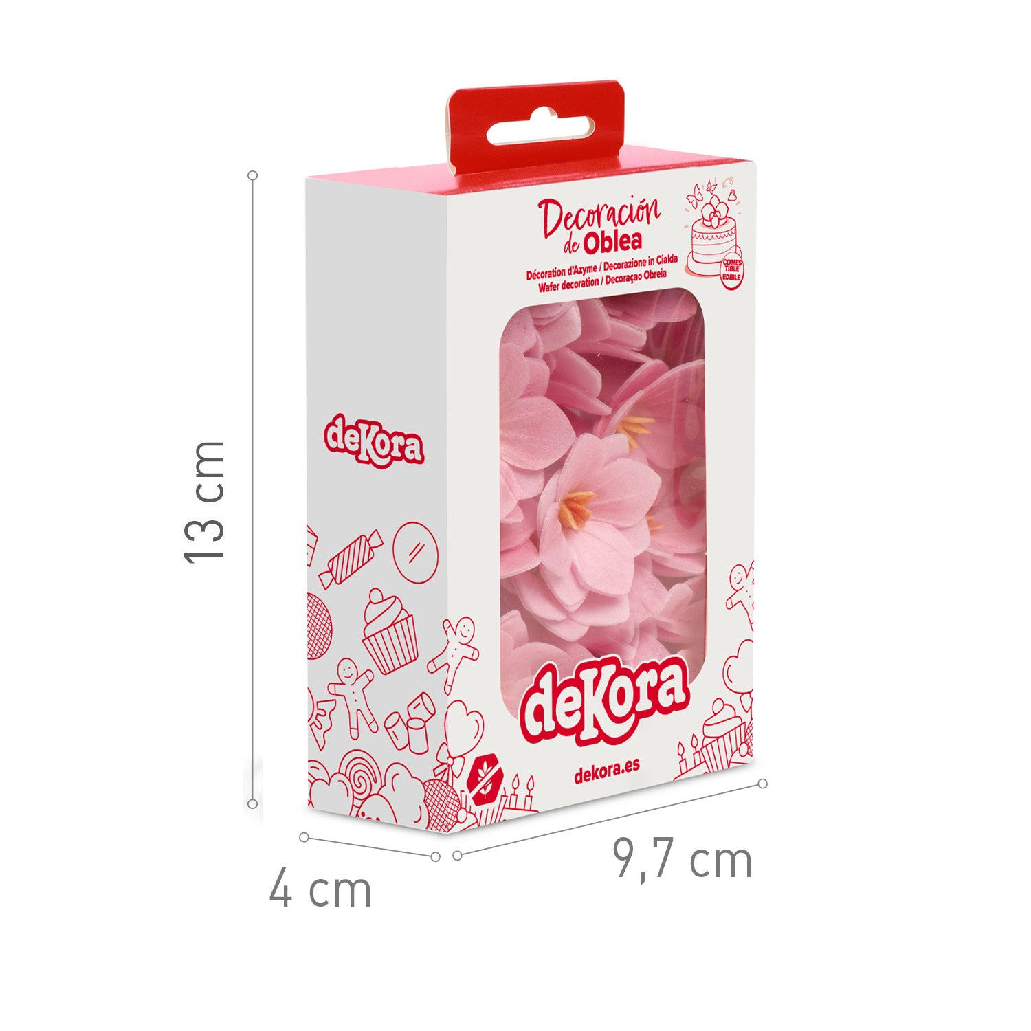 FLORES DE HÓSTIA COR-DE-ROSA 4CM