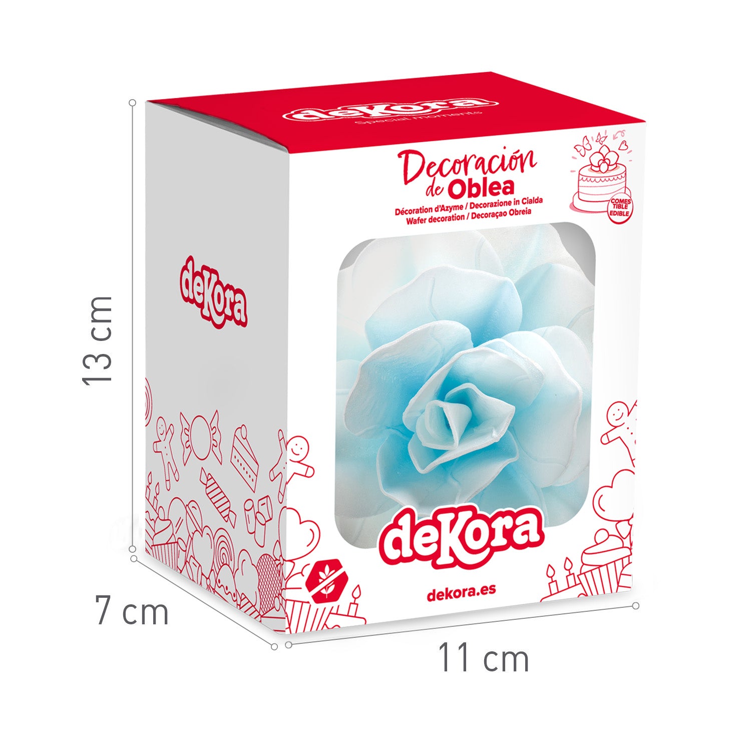 GIANT BLUE WAFER FLOWER 12,5CM