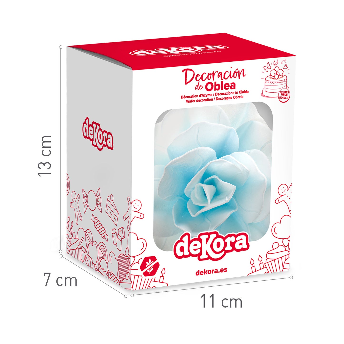 GIANT BLUE WAFER FLOWER 12,5CM