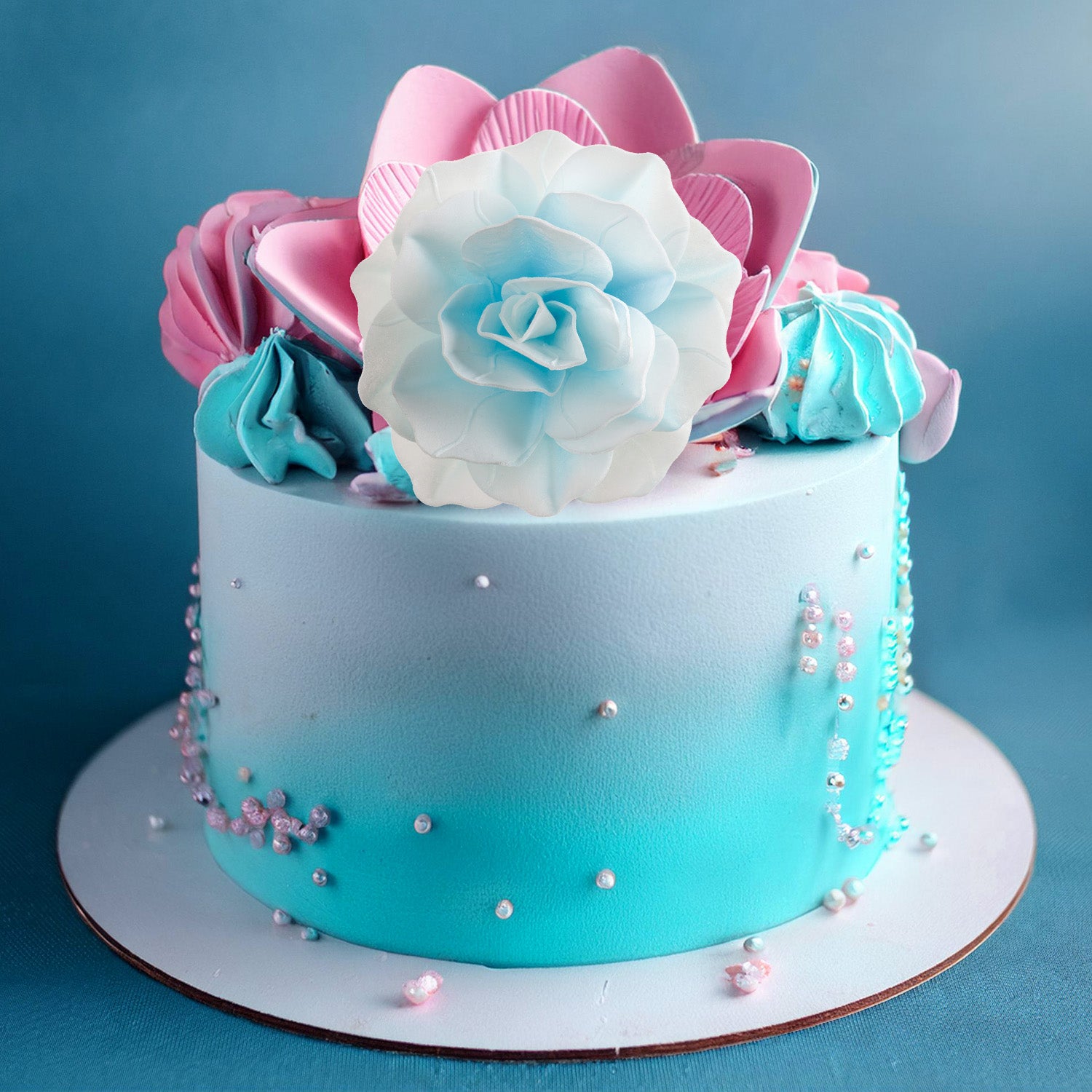 GIANT BLUE WAFER FLOWER 12,5CM