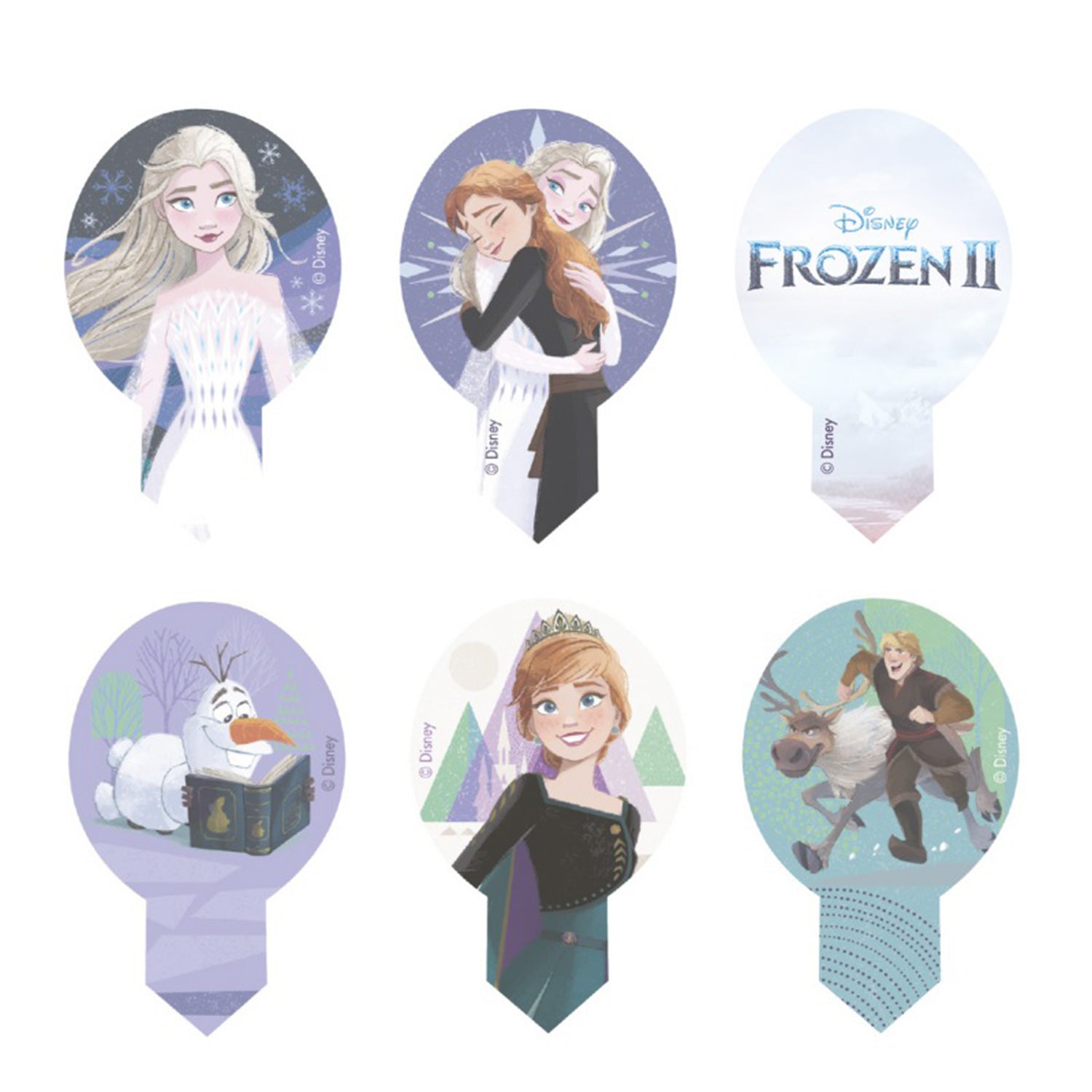 BLÍSTER 20 DEKORAPIN OBLEA FROZEN II 6,5X4CM A5