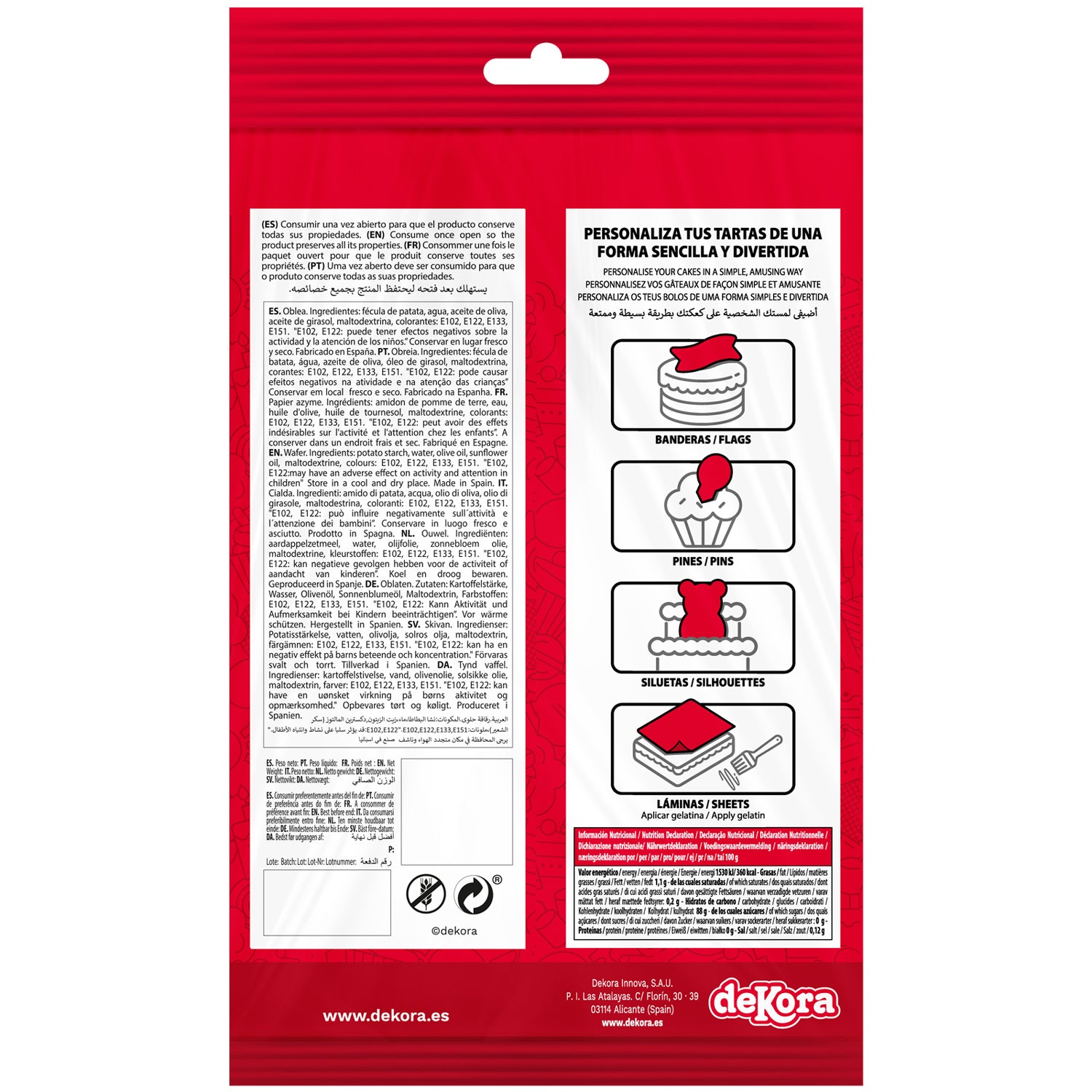 BLISTER 20 WAFER CHRISTMAS DEKORAPIN 6,5X4CM