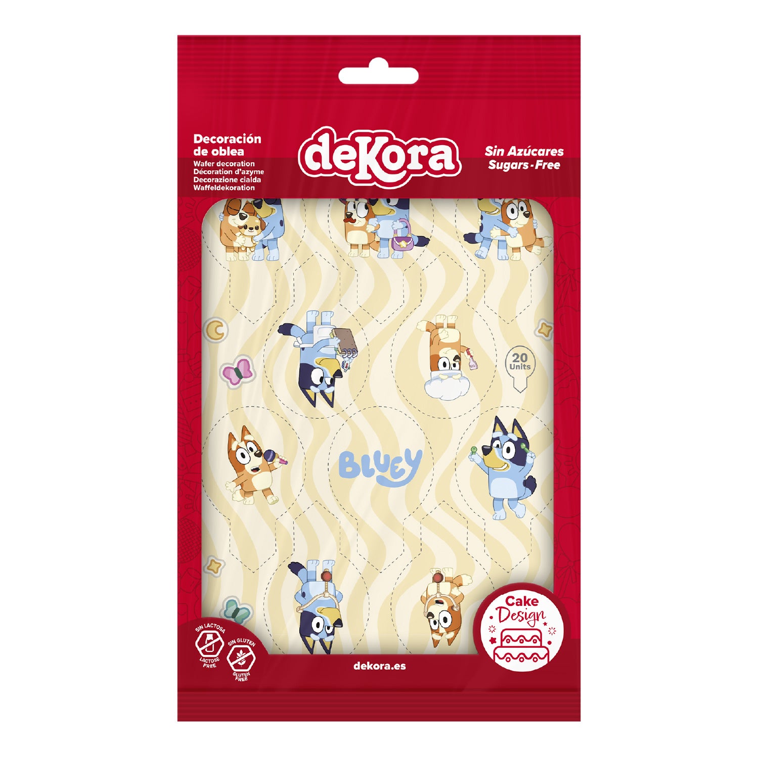 BLISTER 20 DEKORAPIN OBLEA BLUEY 6,5X4CM A5