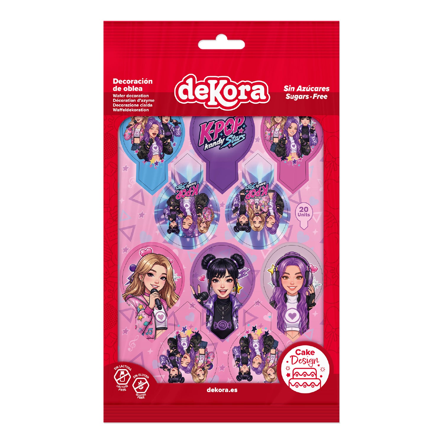 BLISTER 20 DEKORAPIN OBLEA KPOP KANDY STARS 6,5X4CM A5