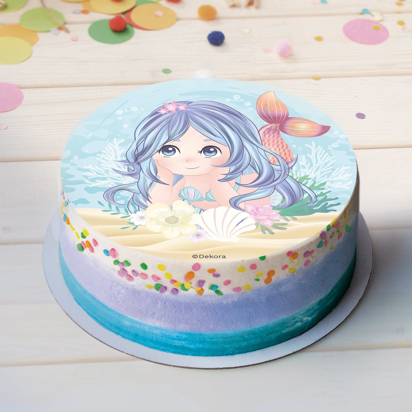 DISCHI CIALDA PER TORTA SIRENETTA 20CM