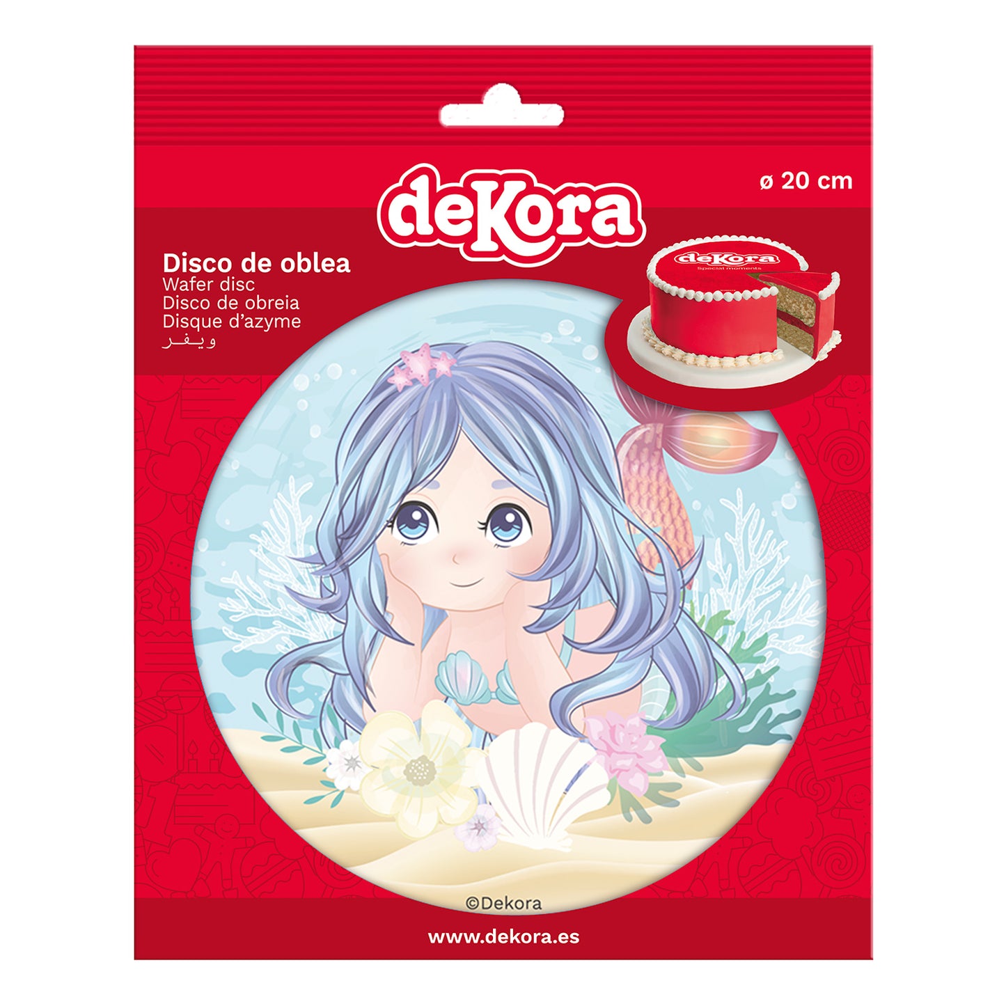 MERMAID WAFER CAKE DECORATING DISC 20CM