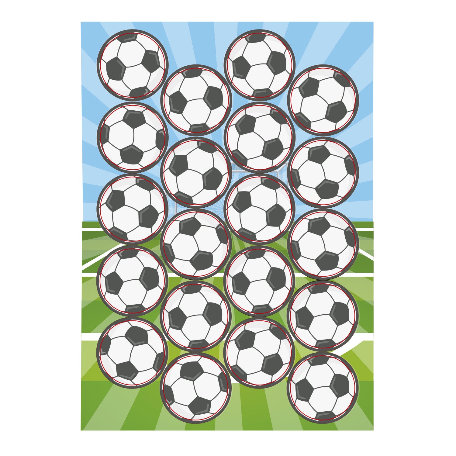MINI FOOTBALL WAFER DISCS Ø 3,4CM