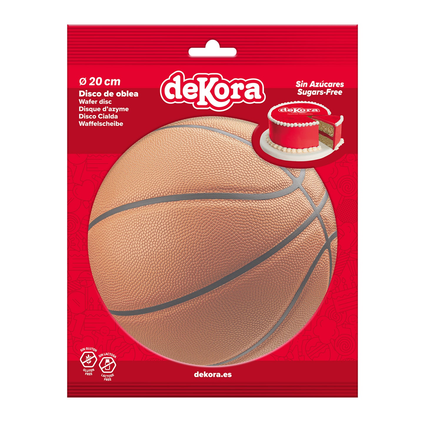 DISCO DE BOLACHA DE BASQUETEBOL 20CM