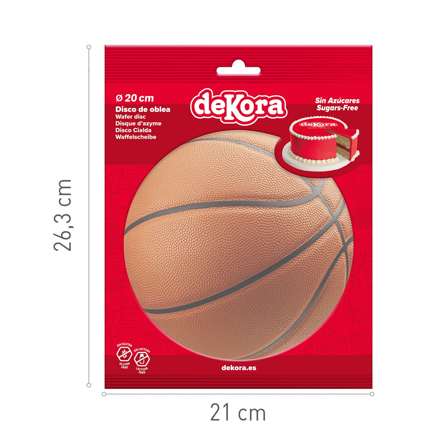 DISCO DE BOLACHA DE BASQUETEBOL 20CM