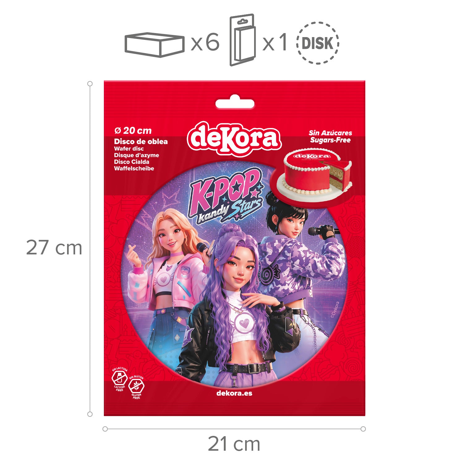 DISCO DE OBLEA KPOP KANDY STARS 20CM