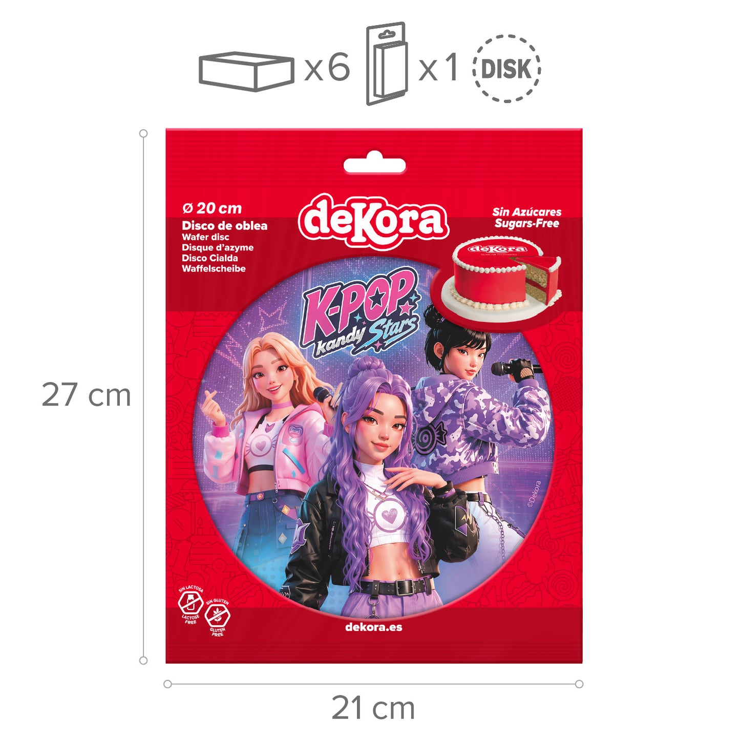 DISCO DE OBLEA KPOP KANDY STARS 20CM