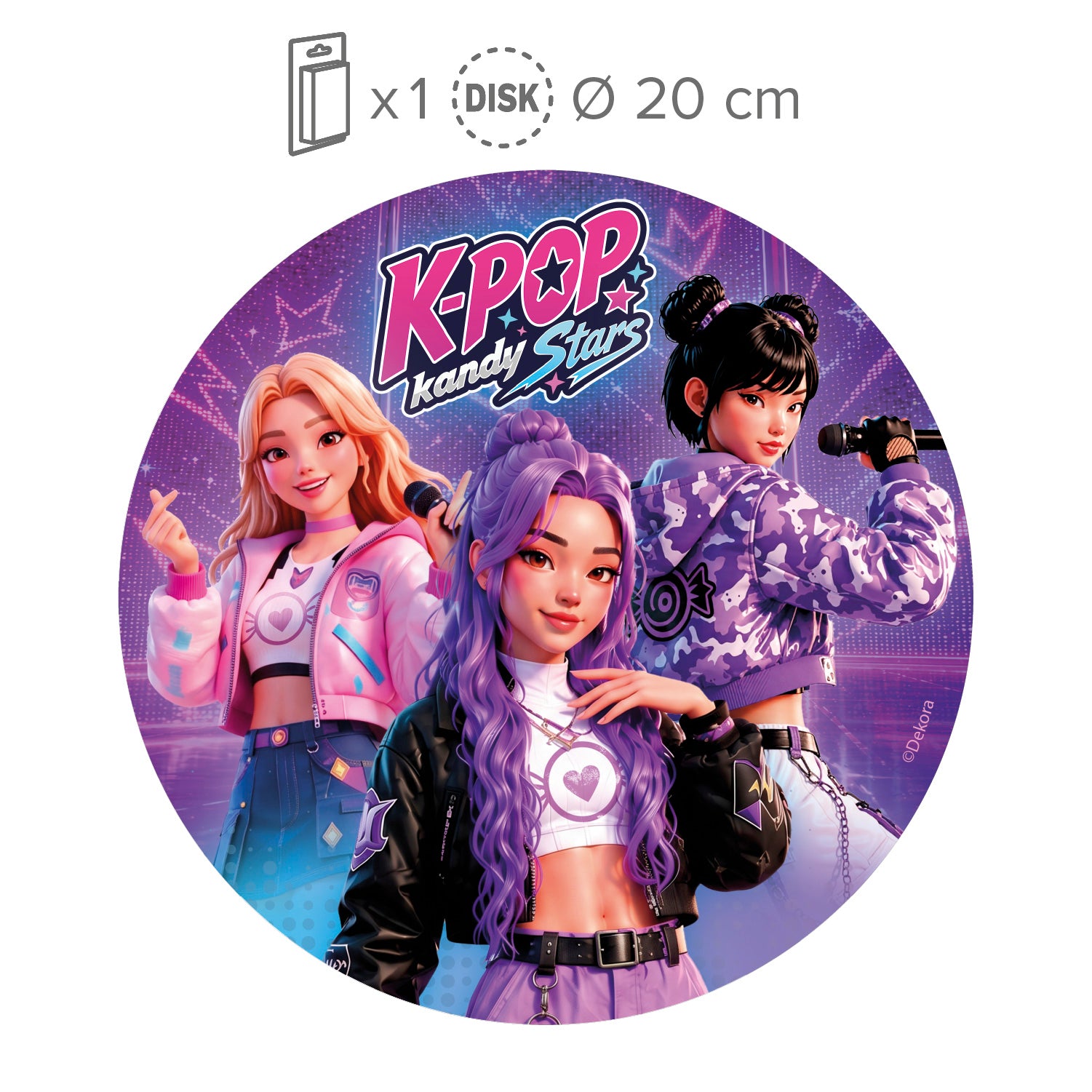 DISCO DE OBLEA KPOP KANDY STARS 20CM