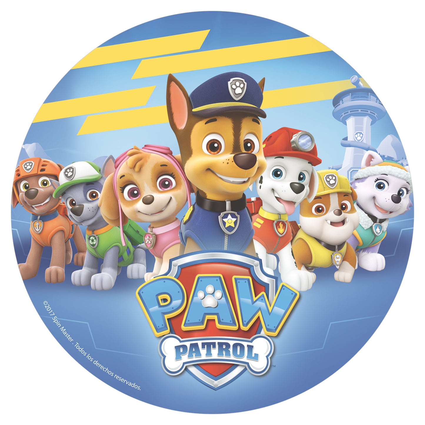 BOX 6 PAW PATRULLA WAFER CAKE DECORATING DISCS 20CM