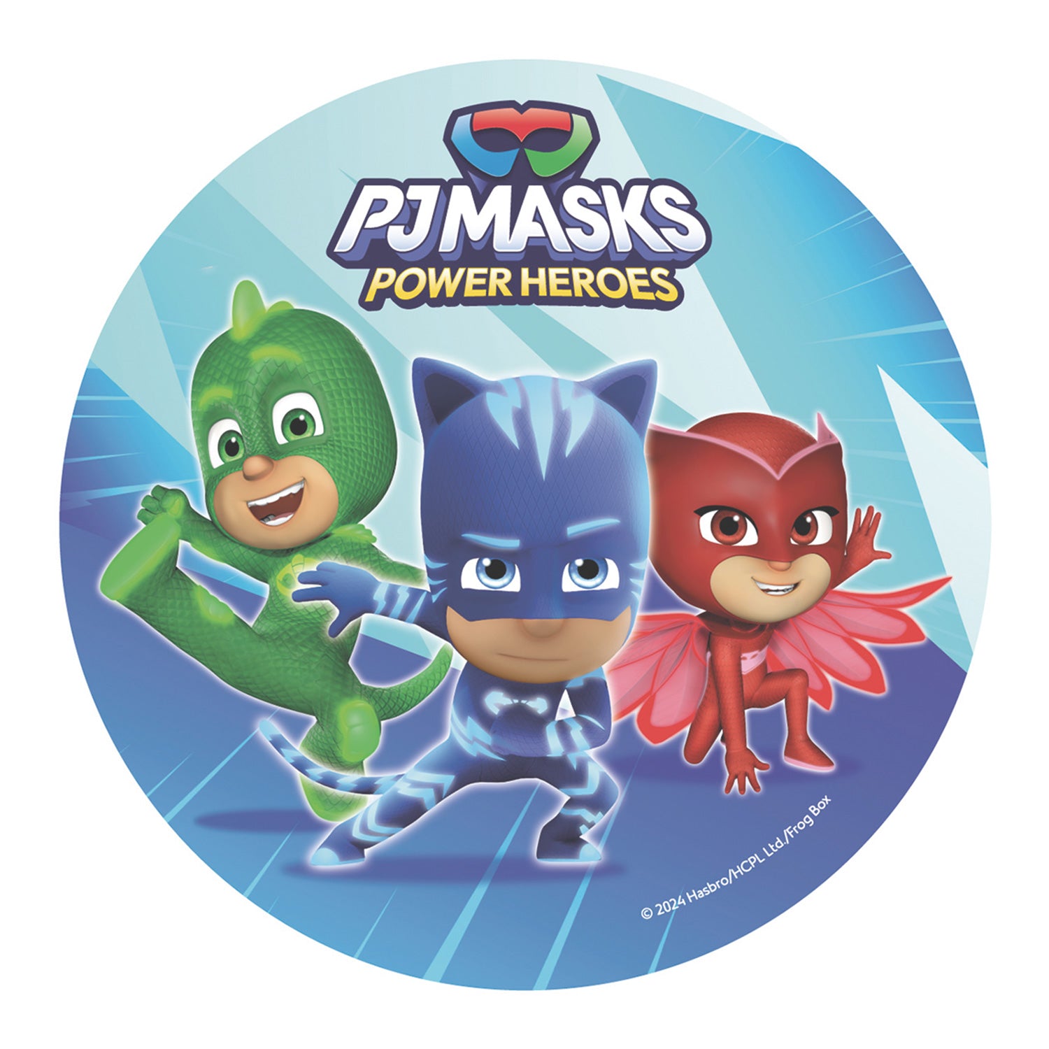 DISCHI CIALDA TORTA PJ MASKS 20CM