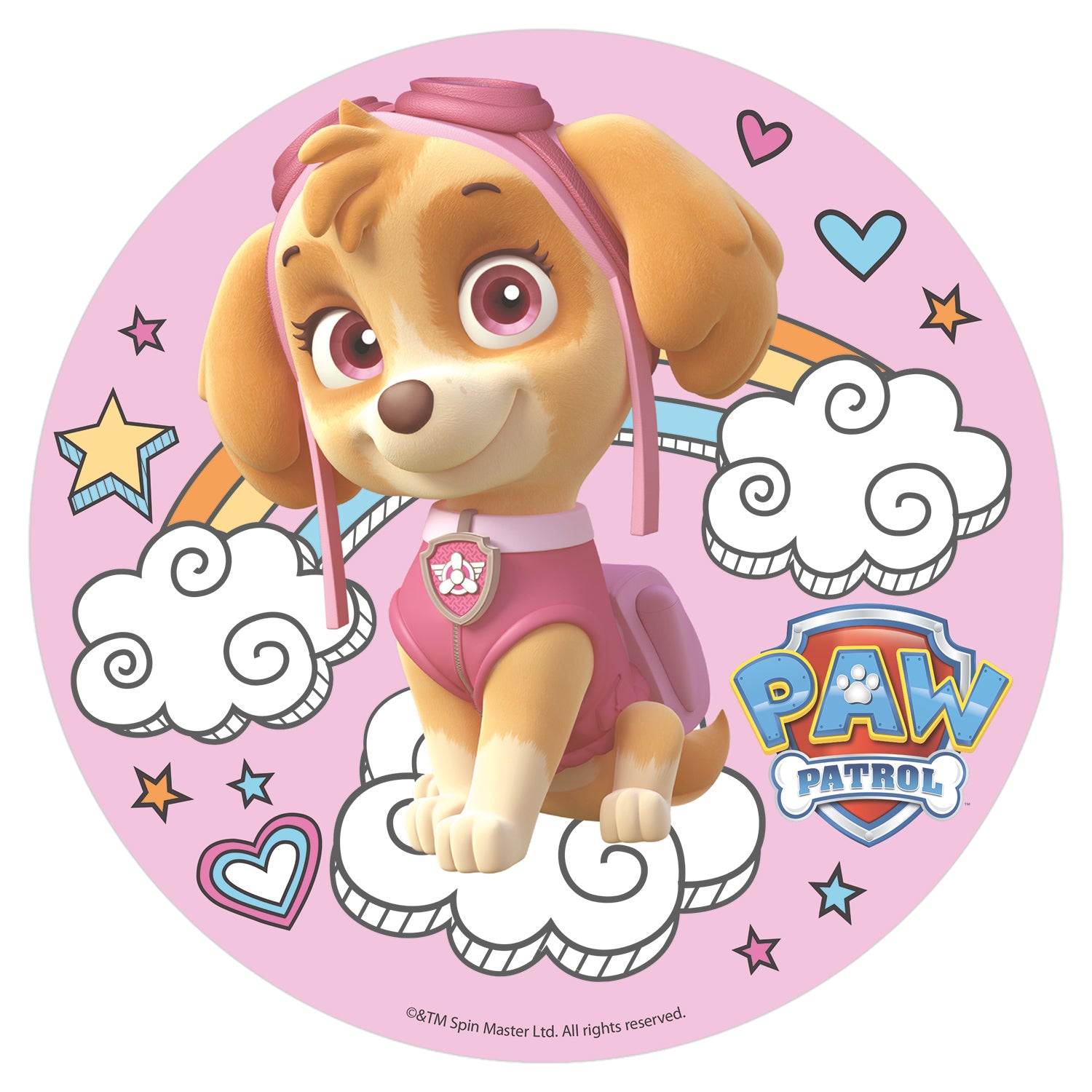 DISCO HÓSTIA DECORAR BOLOS SKYE PAW PATROL 20CM