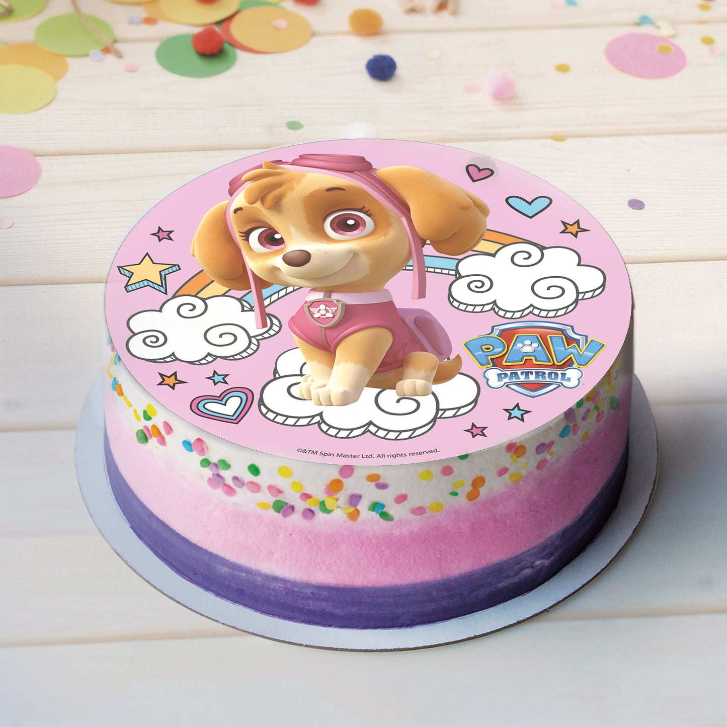 DISCHI CIALDA TORTA SKYE PAW PATROL 20CM