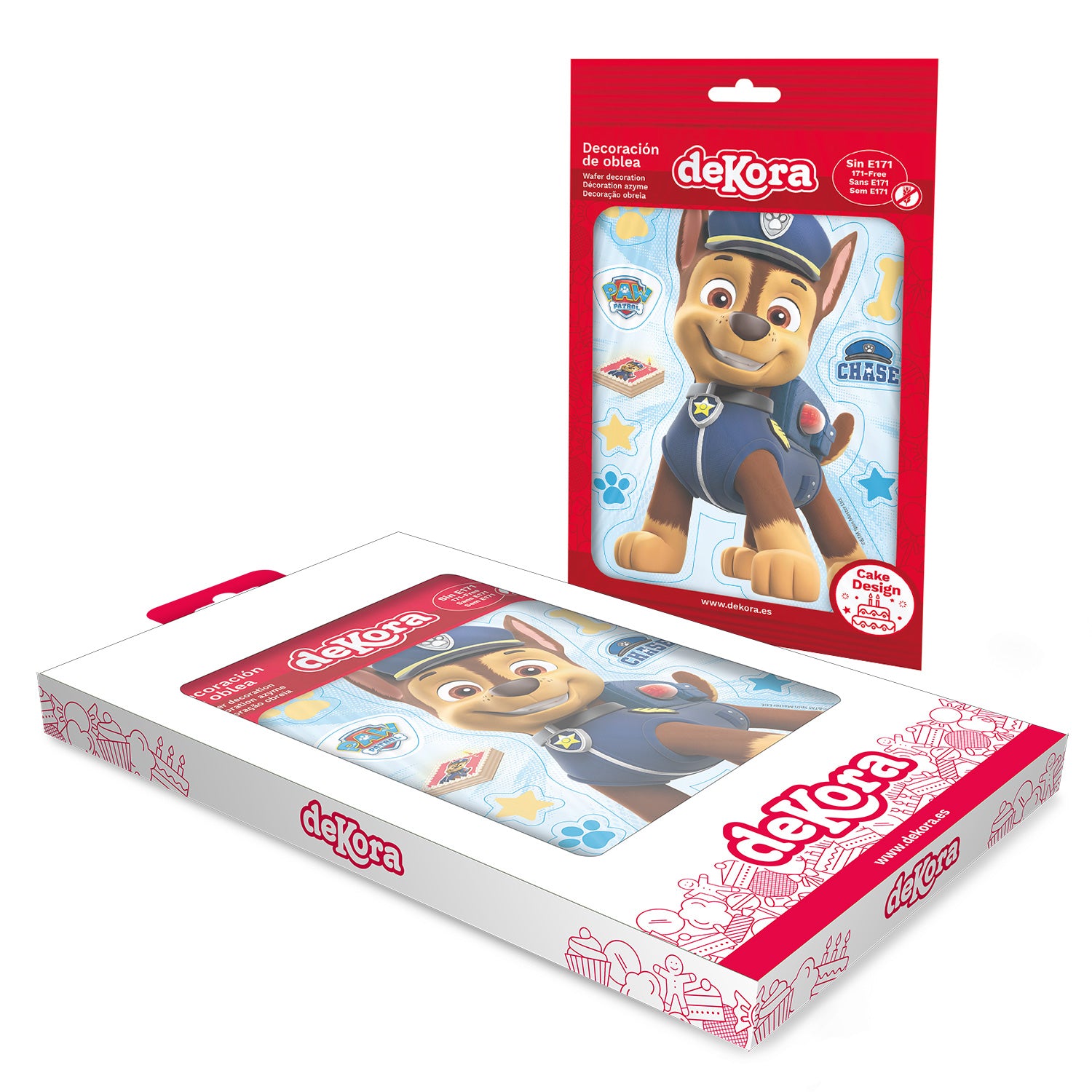SILHUETA EN OBREIA PARA BOLOS CHASE PATRULHA PATA 14.8X21CM