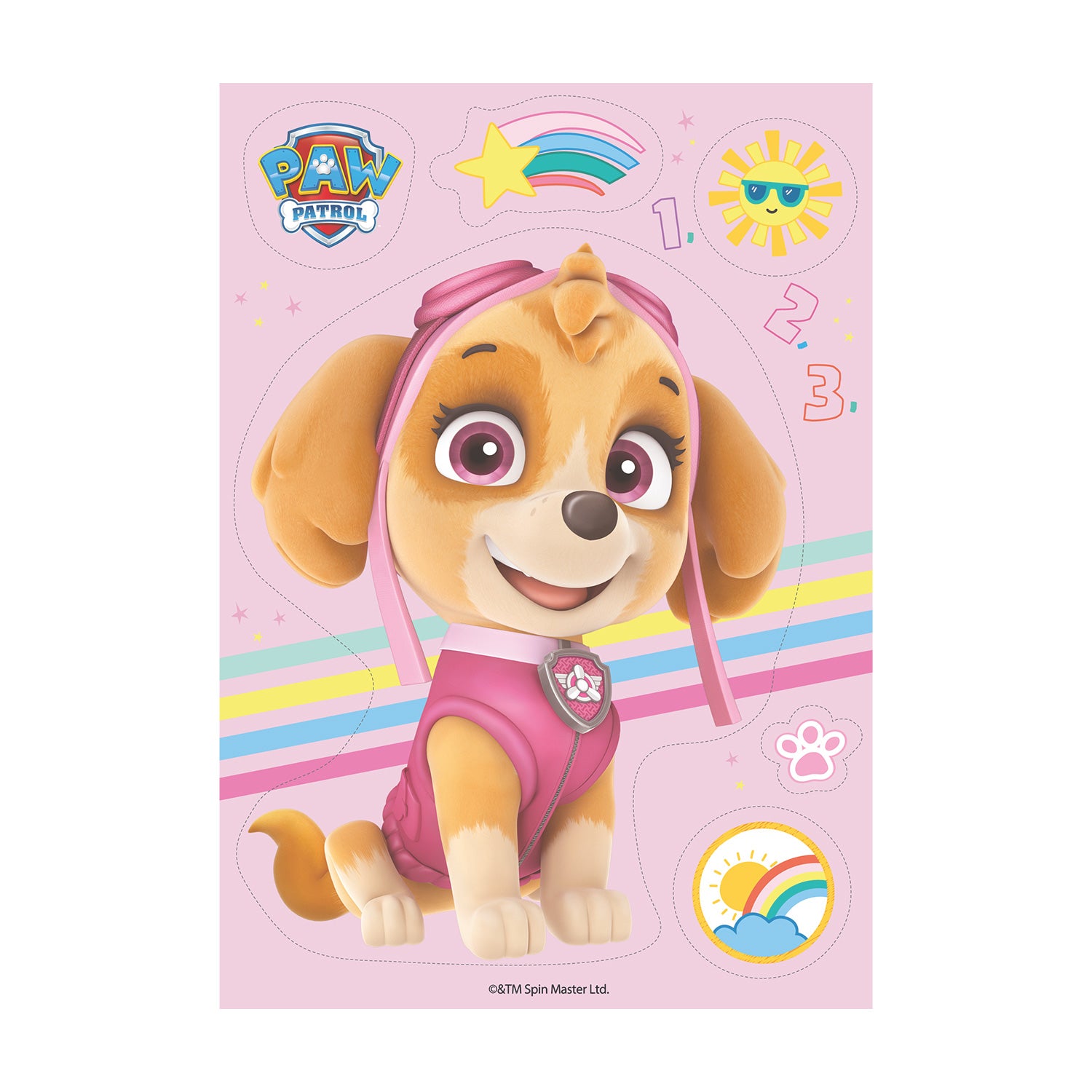 WAFER CAKE TOPPER PAW PATROL SKYE 14.8X21CM A5