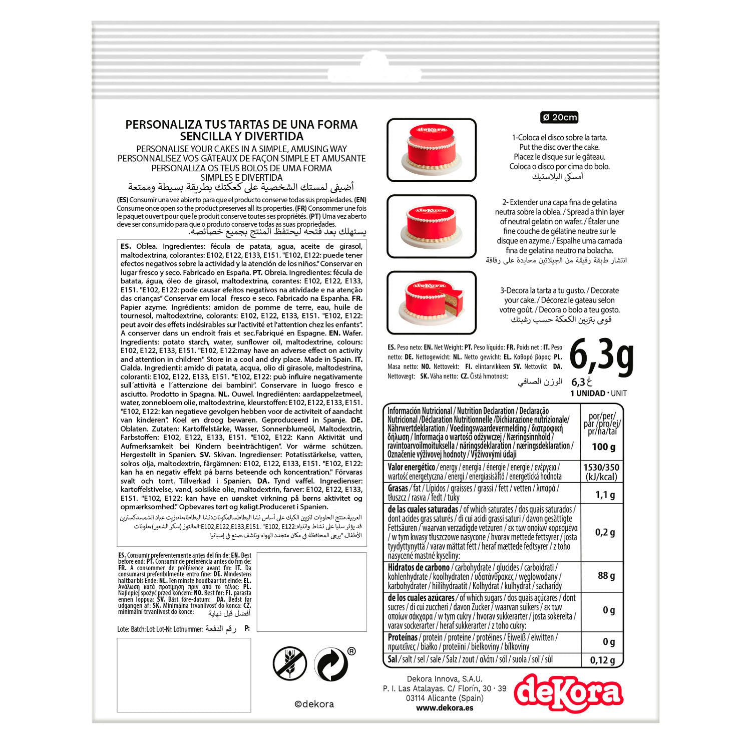 DISQUE AZYME RUBBLE GAKE 20CM