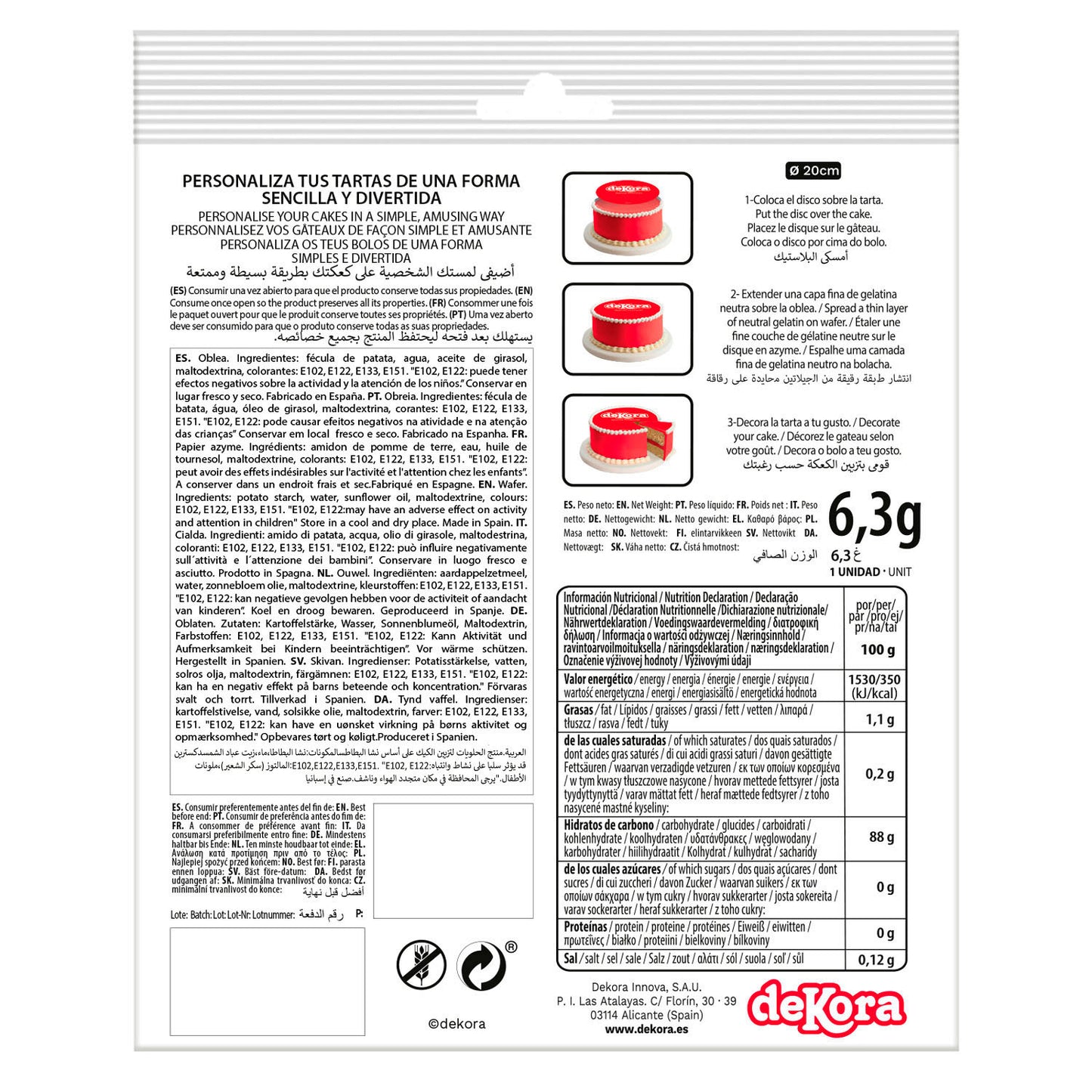 DISQUE AZYME RUBBLE GAKE 20CM