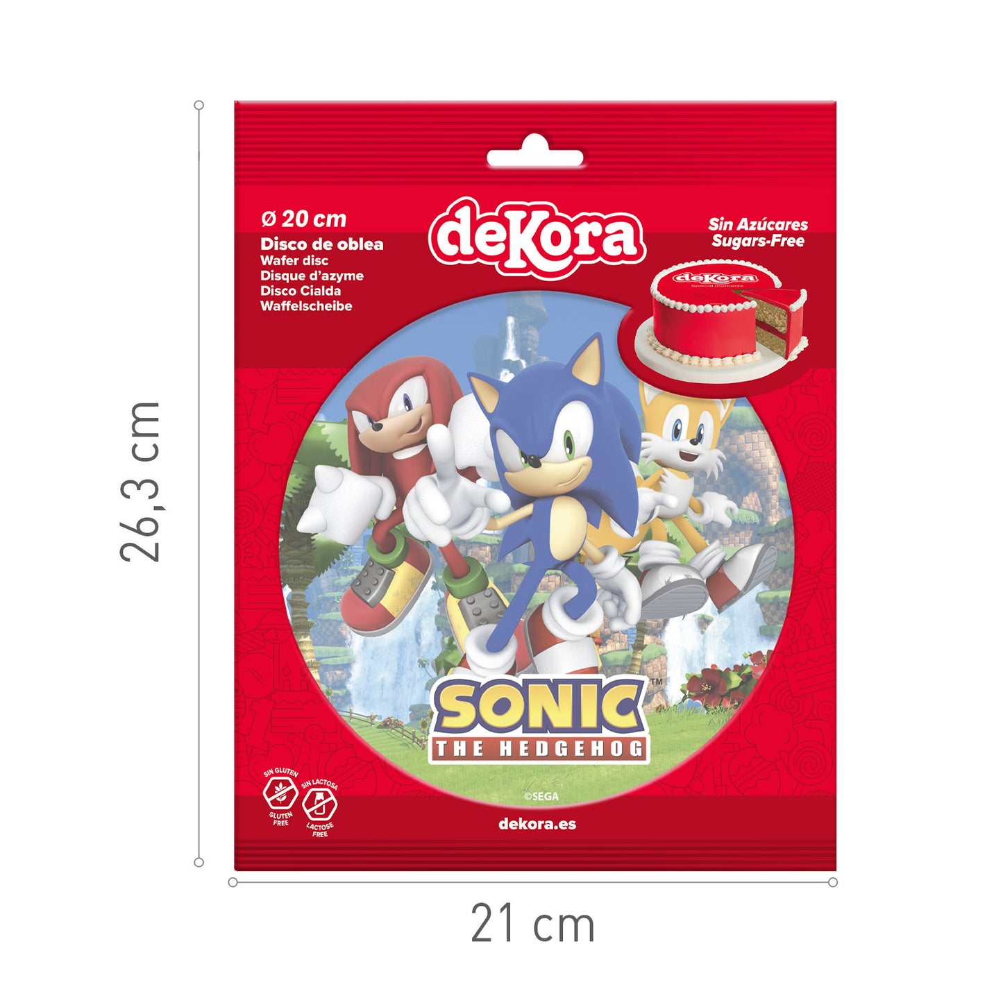 DISCO OBLEA TARTA SONIC 20CM