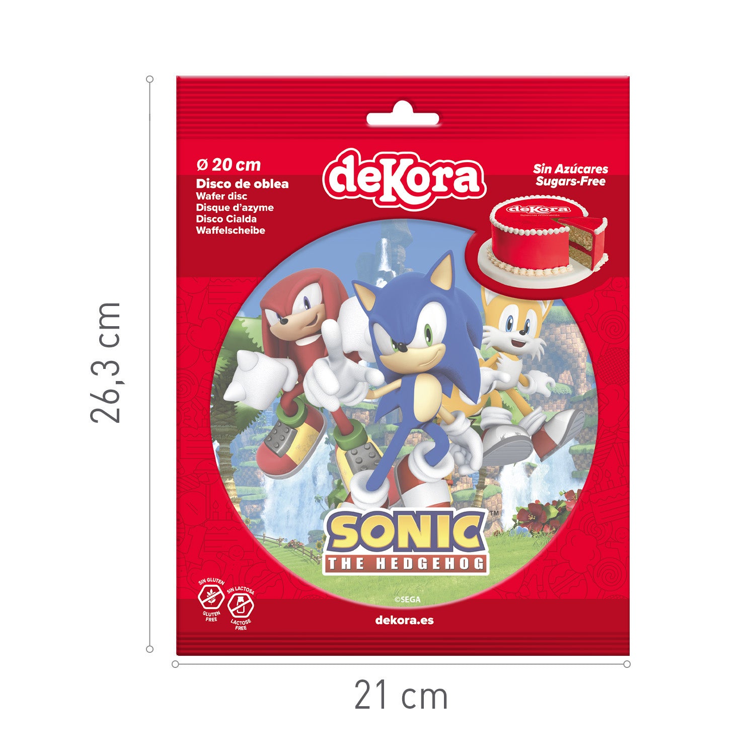 DISCO OBLEA TARTA SONIC 20CM