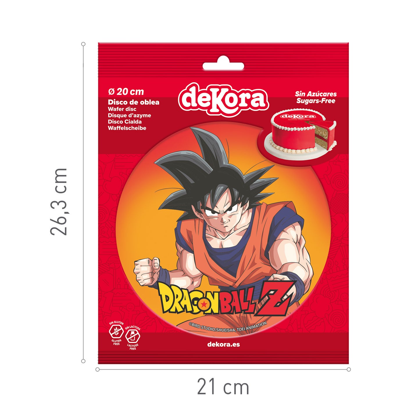 DISCO OBLEA TARTA DRAGON BALL 20CM