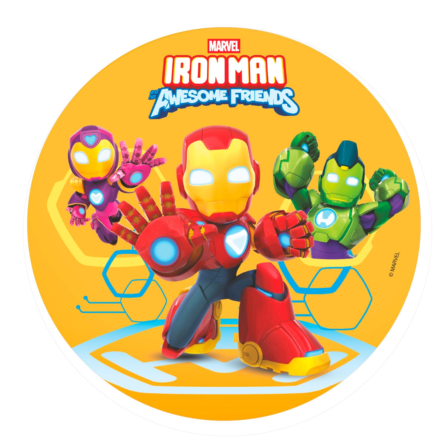 DISCO OBLEA TARTA IRONMAN Y SU SUPER EQUIPO 20CM