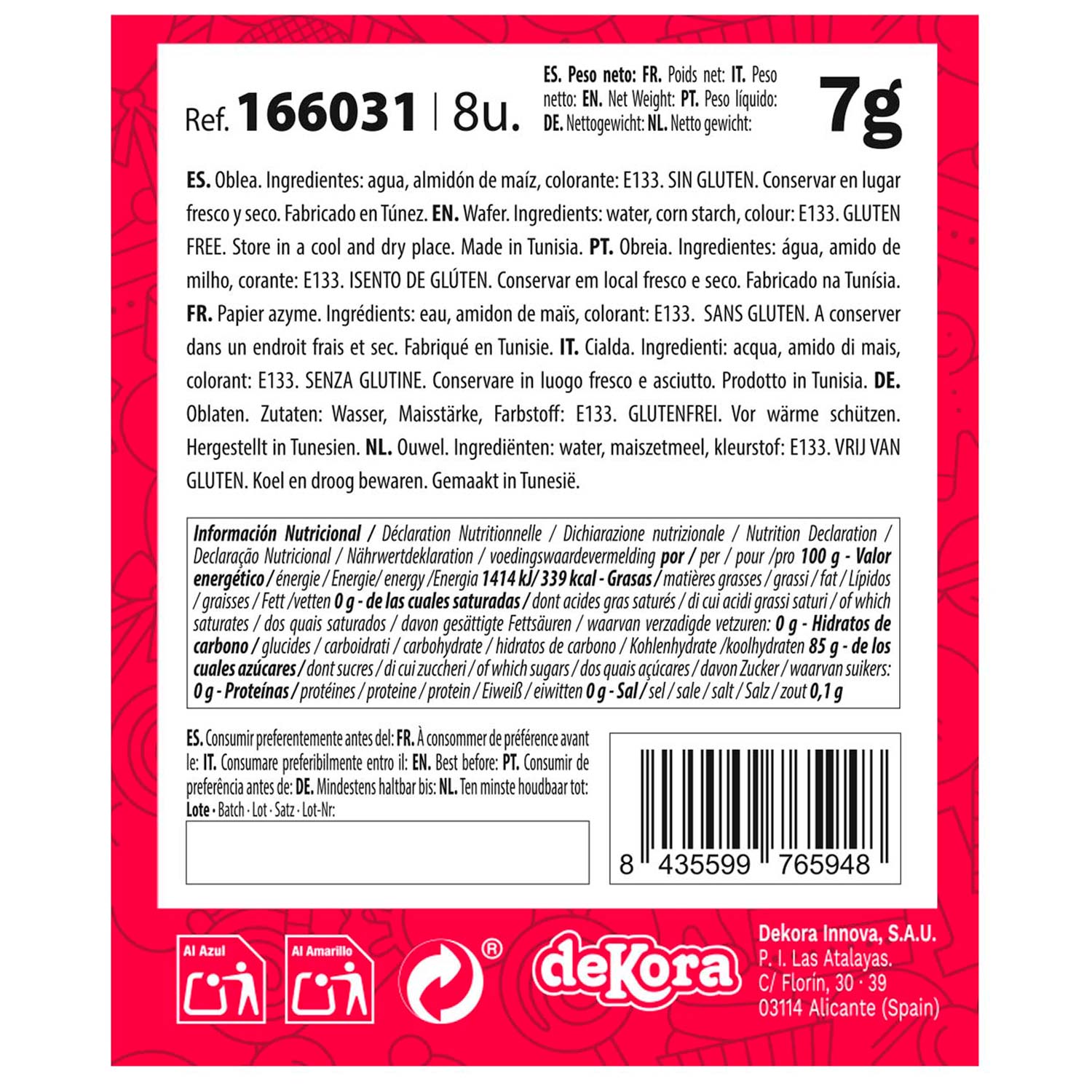 8 MINI AZYME NÉNUPHARS BLEUS 4,5CM