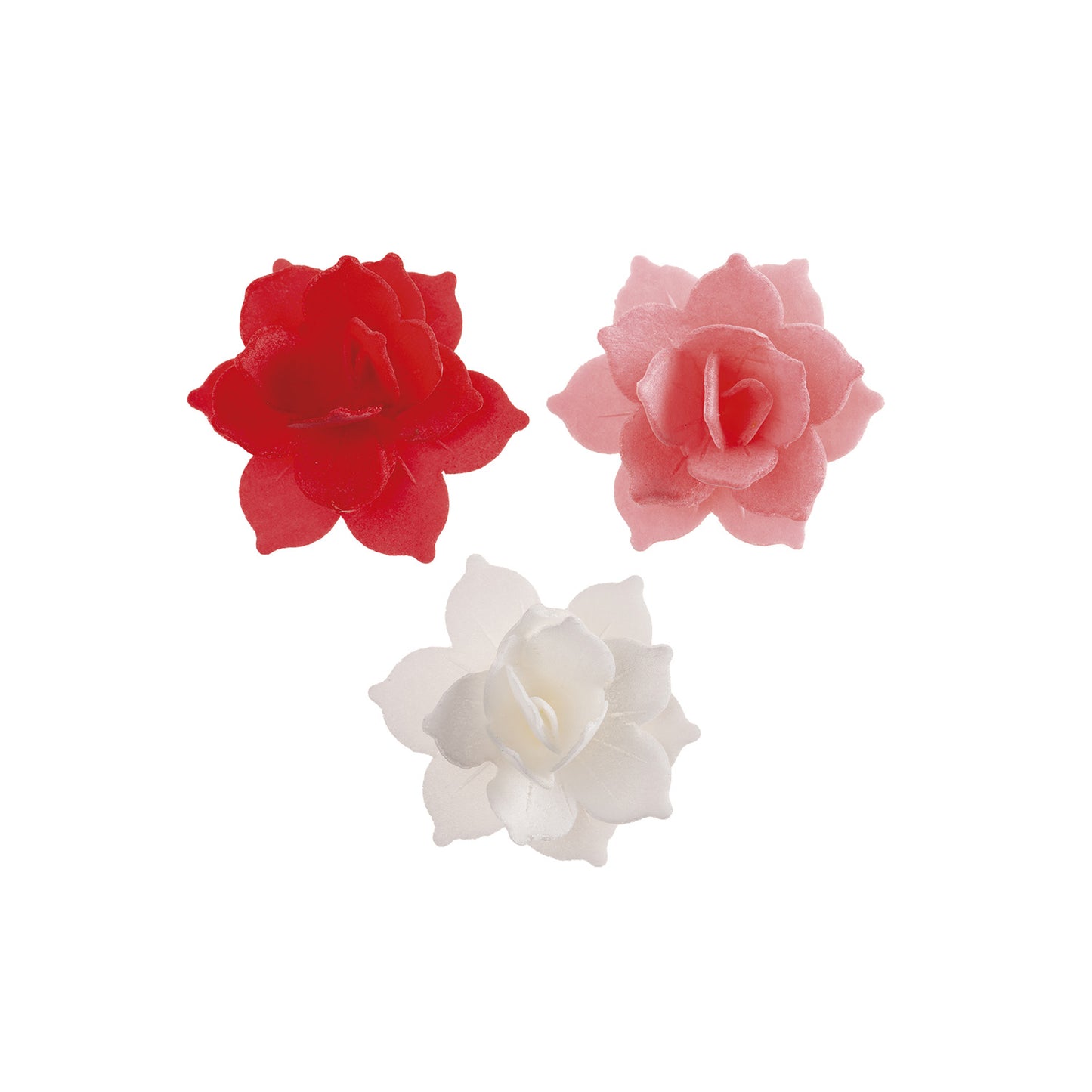 8 BOLACHA MINI NENUFAR VERMELHA/ROSA 4,5CM